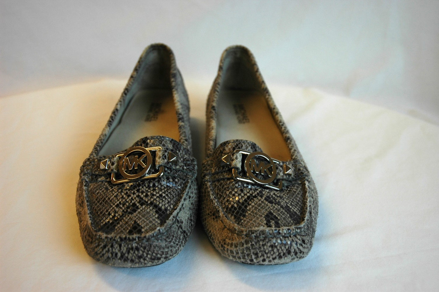 Faux Snakeskin Slip-on Flats