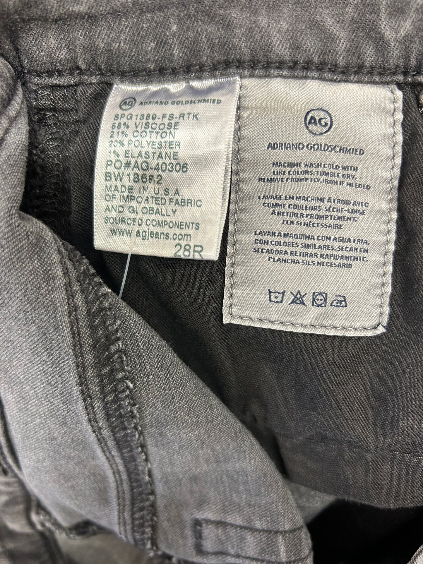 Adriano Goldschmied Dark Gray Super Skinny Jeans Size 28R
