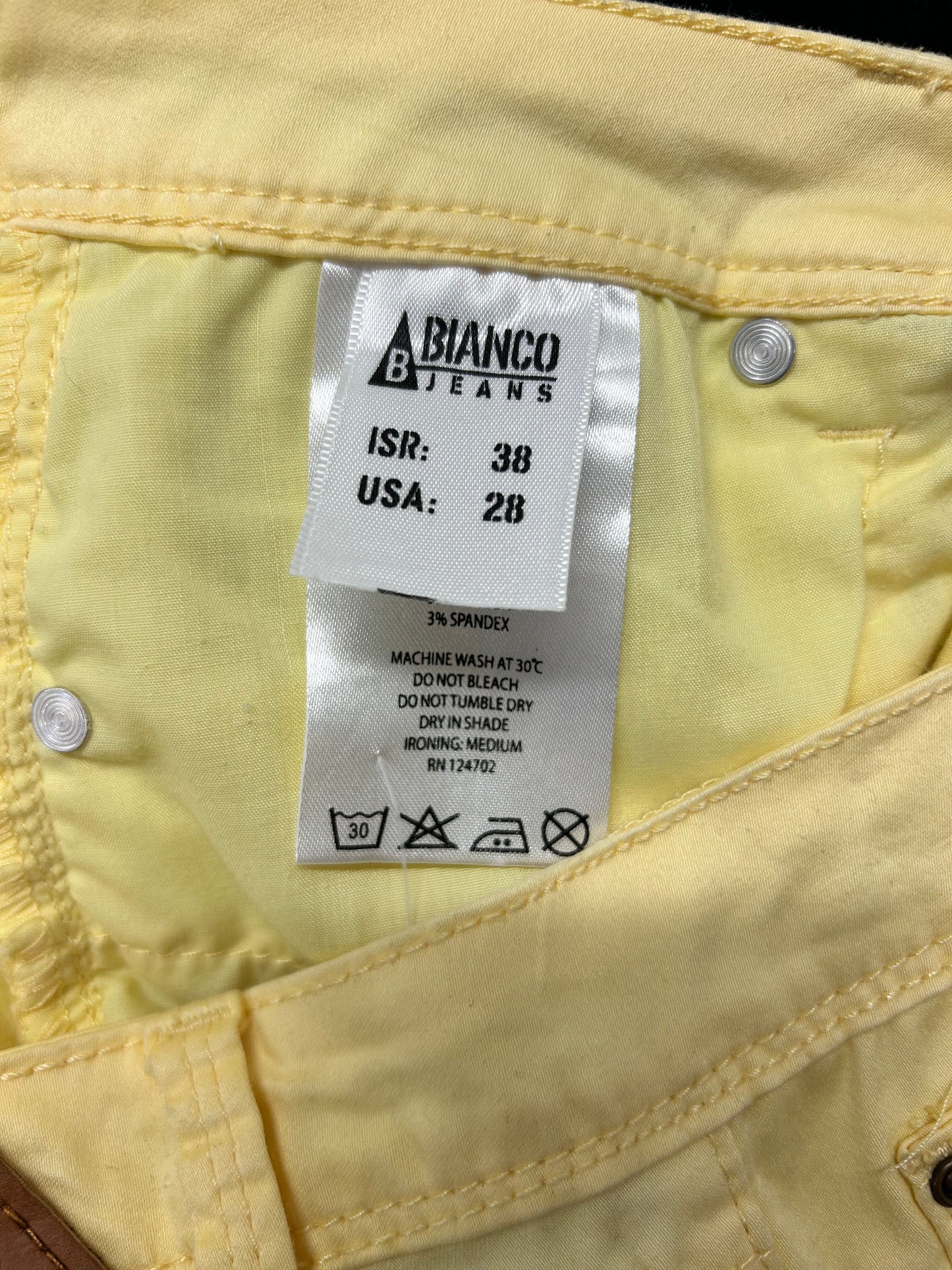 Bianco Light Yellow Slim Jeans