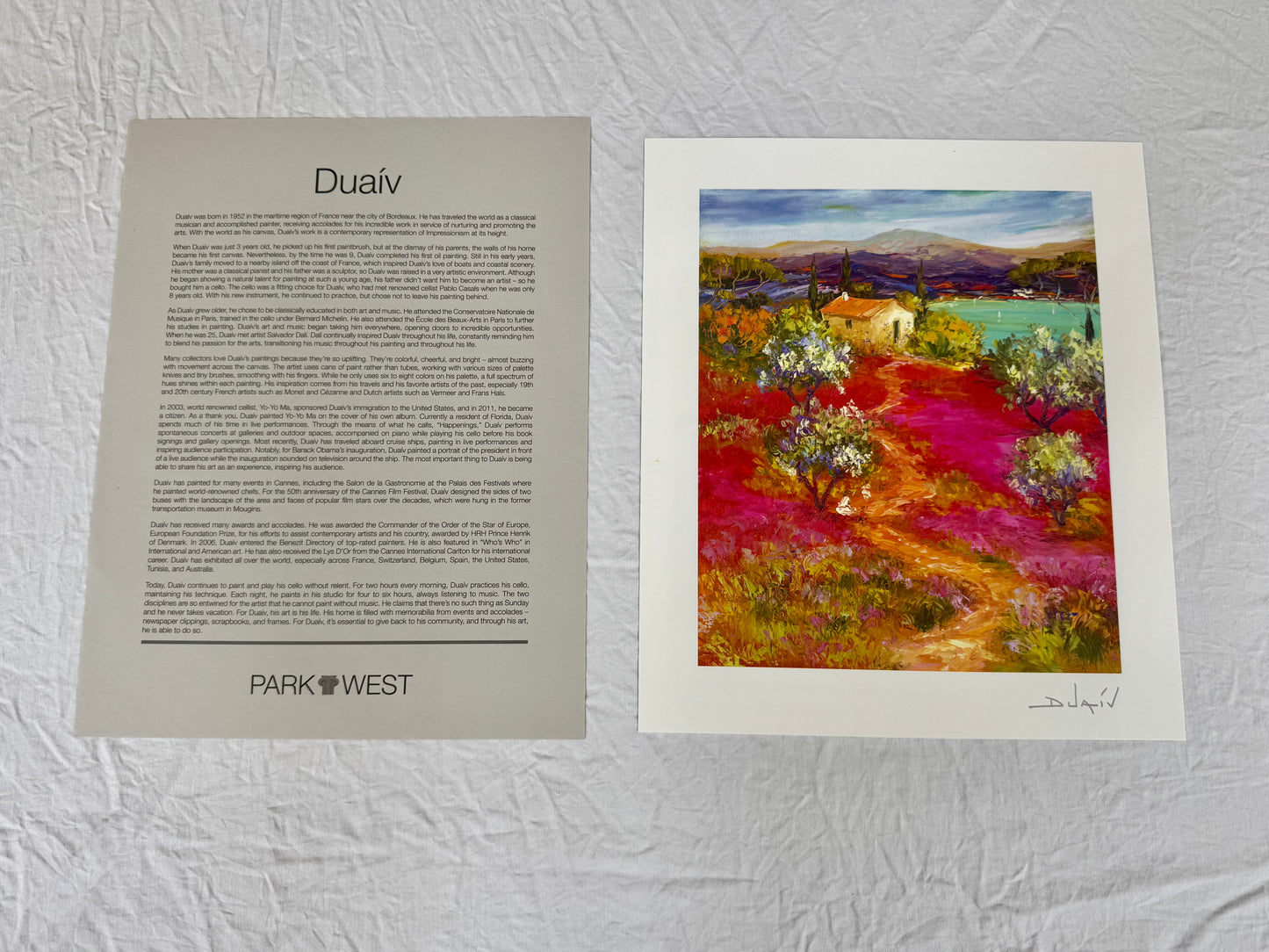 Duaív "Arrive au Lac" 2015 8 1/2" x 7" Art Print