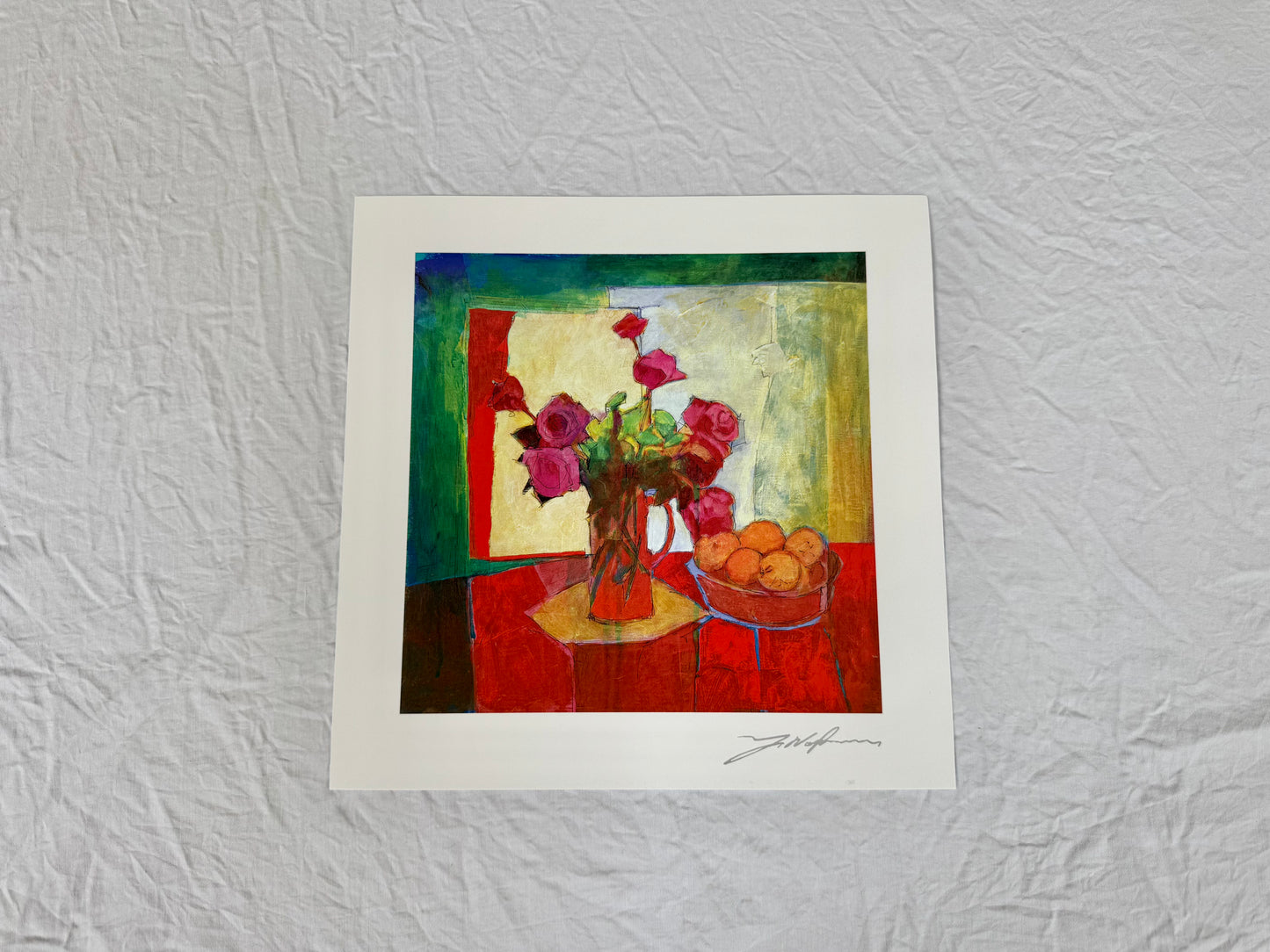 Yuval Wolfson "Breakfast Table" 2015 7"x7" Art Print