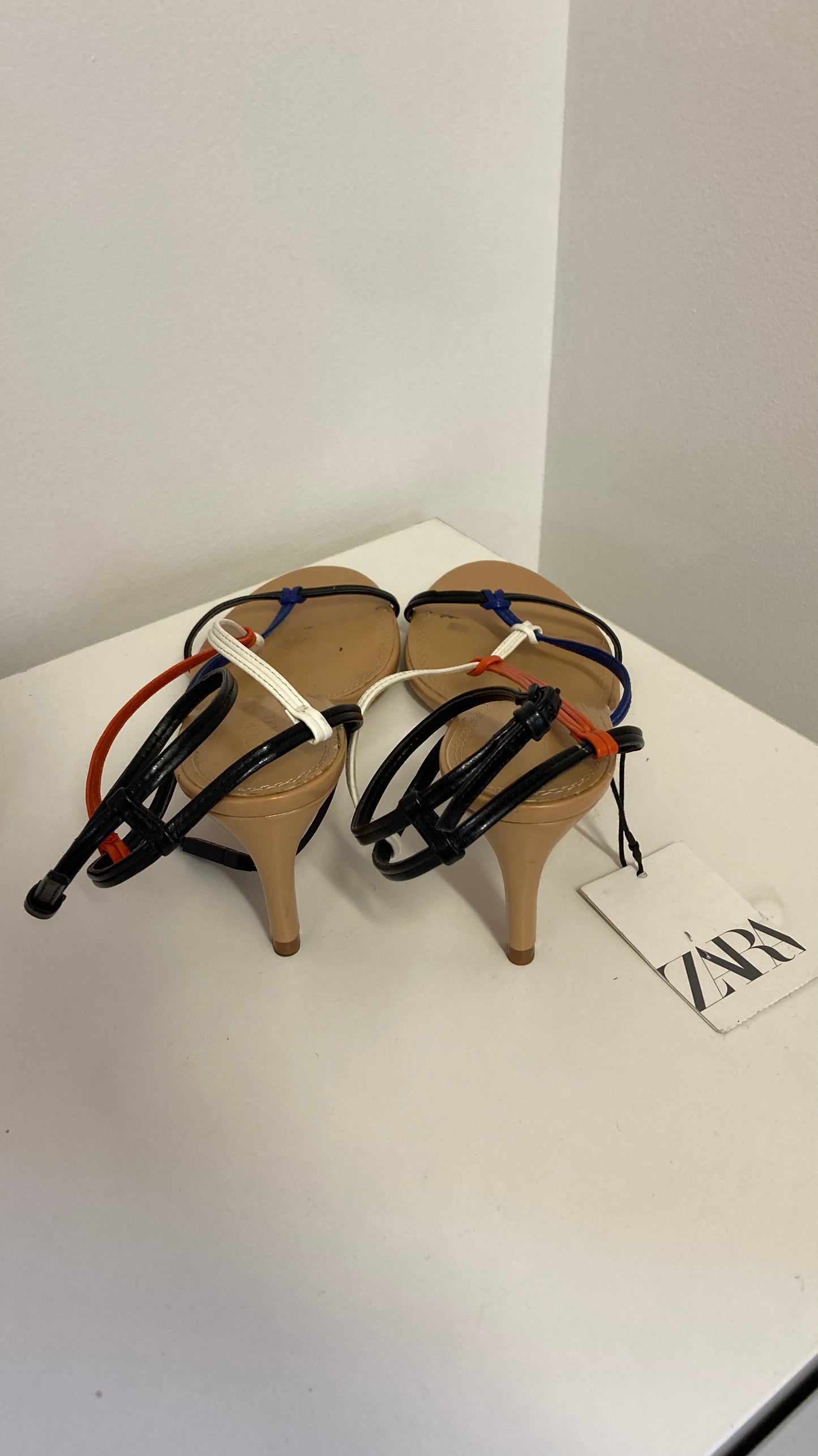 New Strappy Nude Kitten Heels