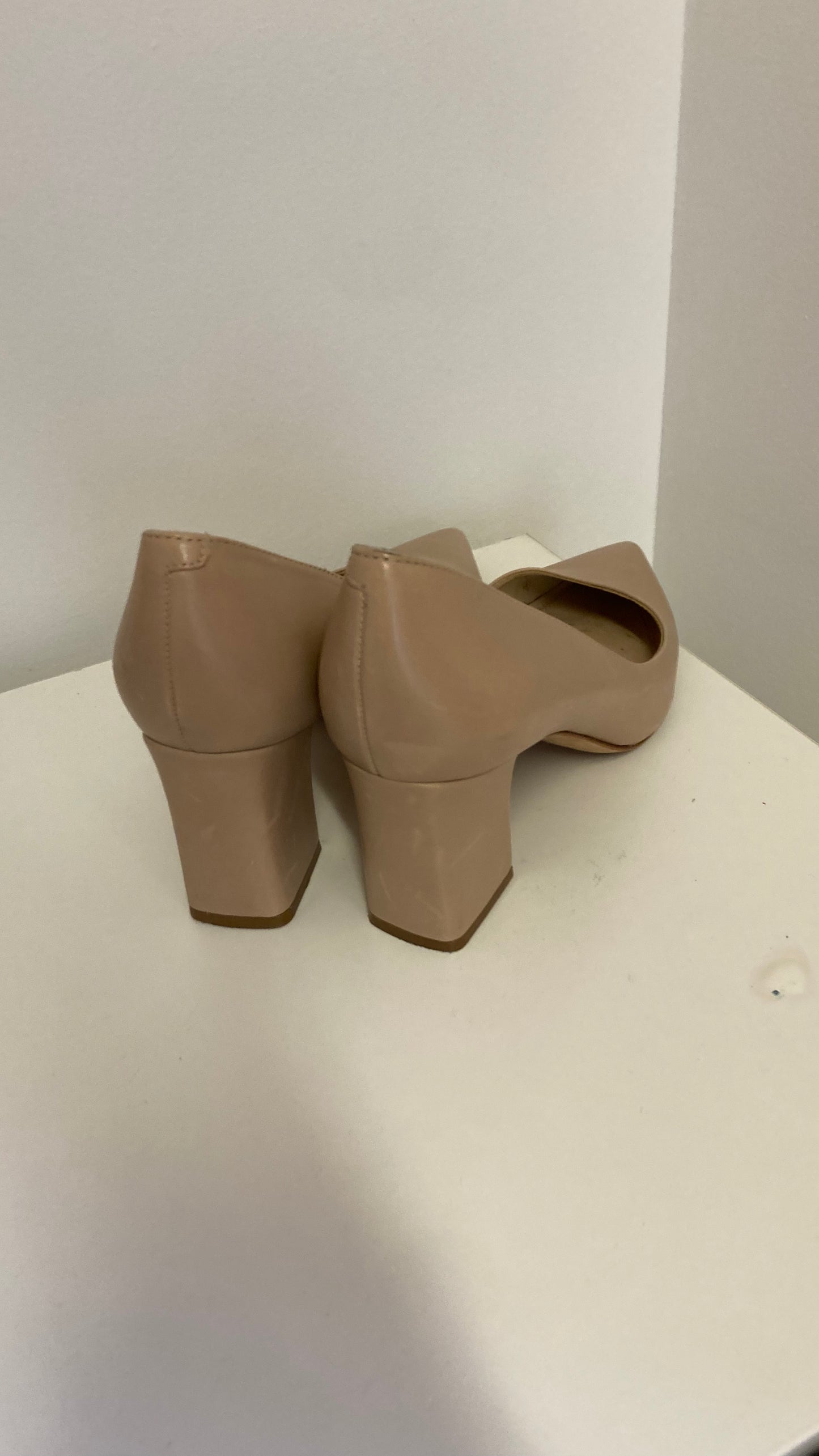 Nude Block Heels