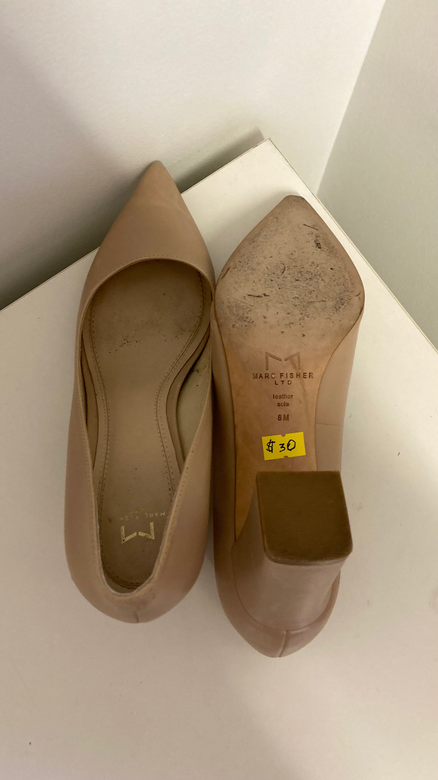 Nude Block Heels