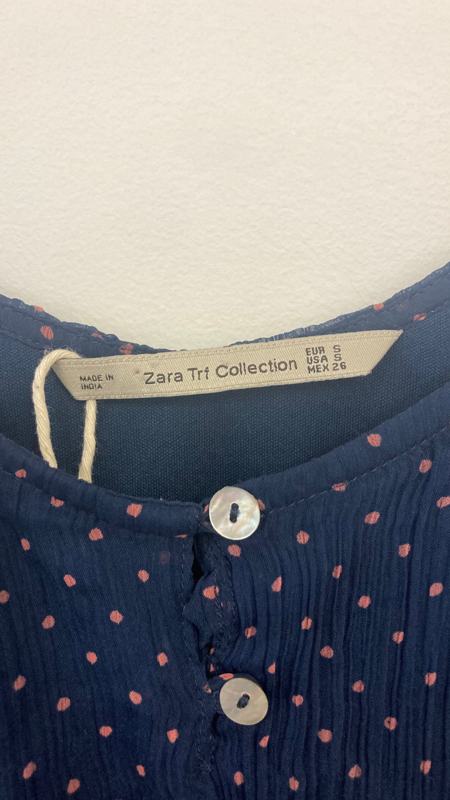 Blue and Pink Polka Dot Mini Dress