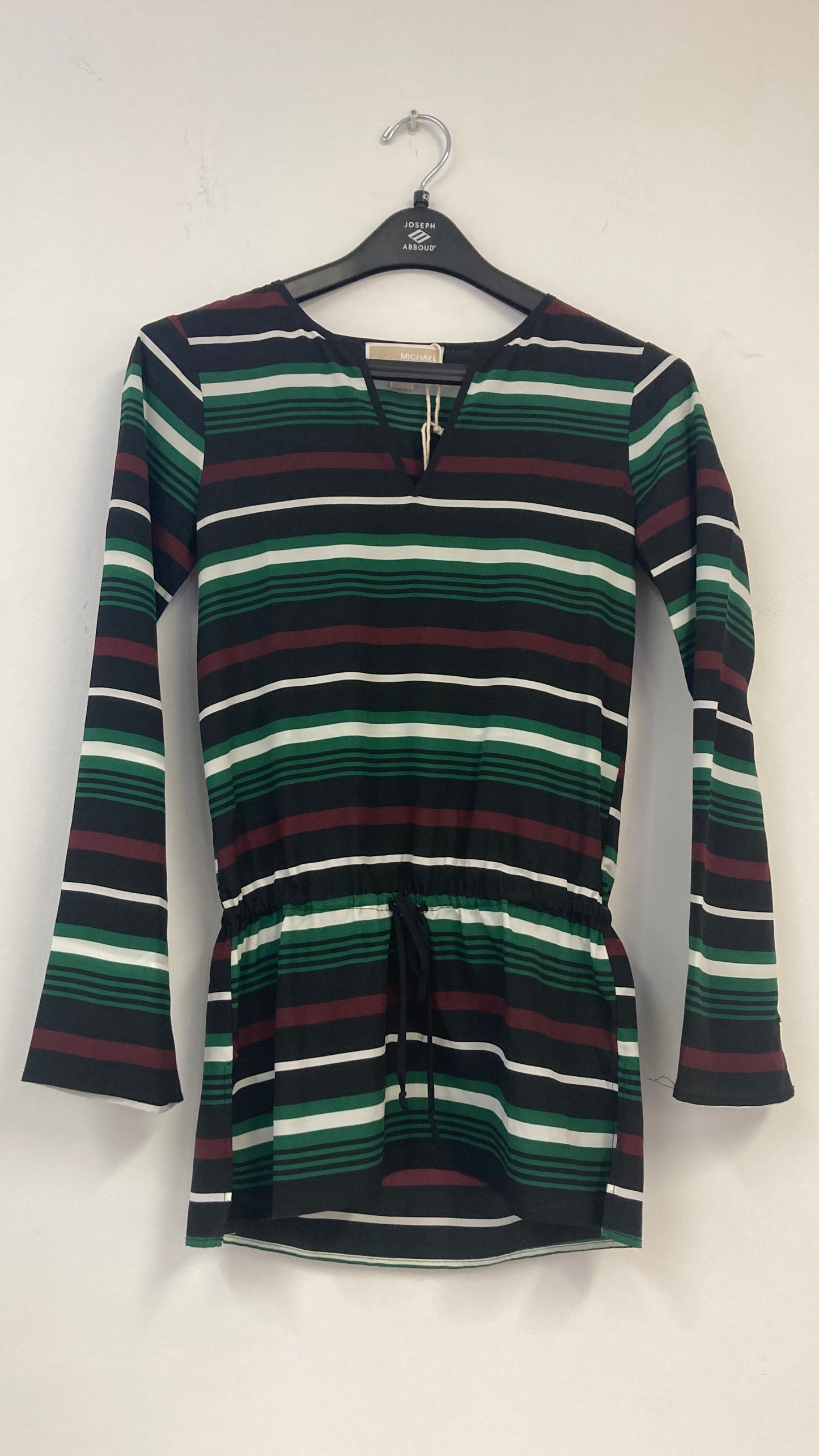 Men's Striped Green and Red Shirt