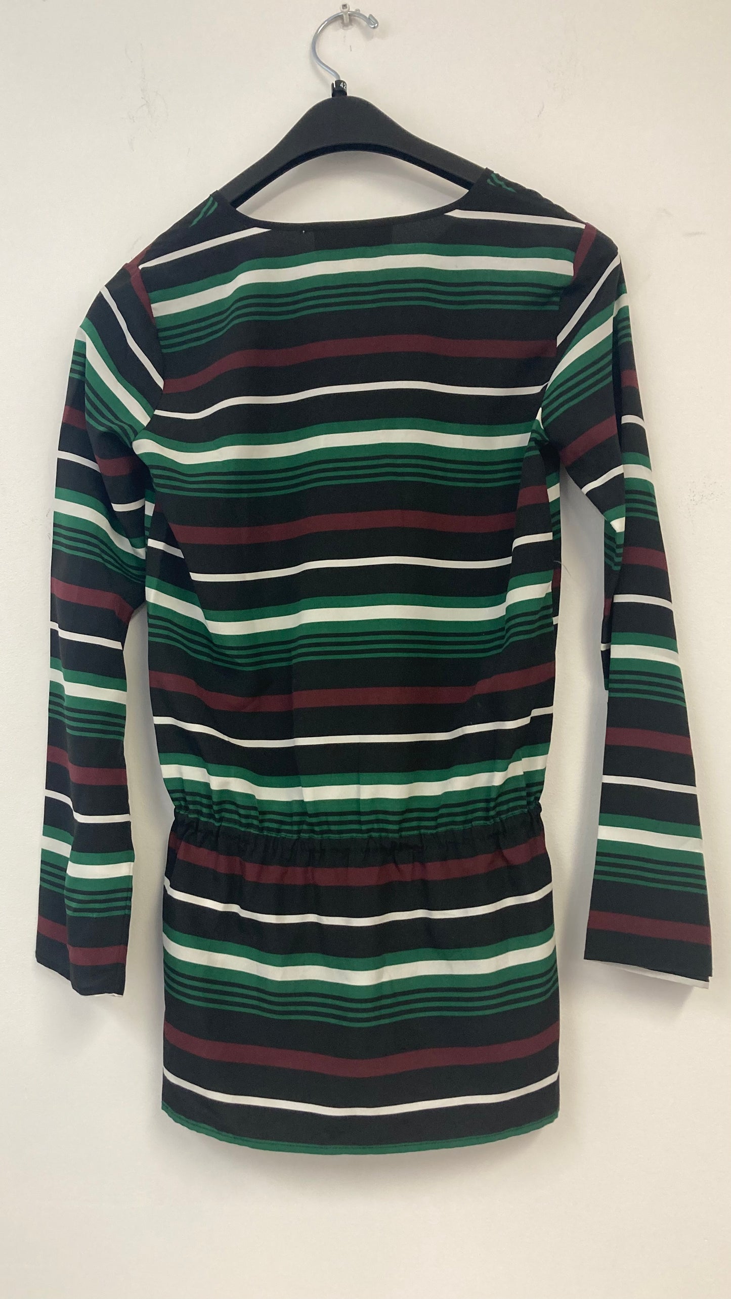 Men's Striped Green and Red Shirt