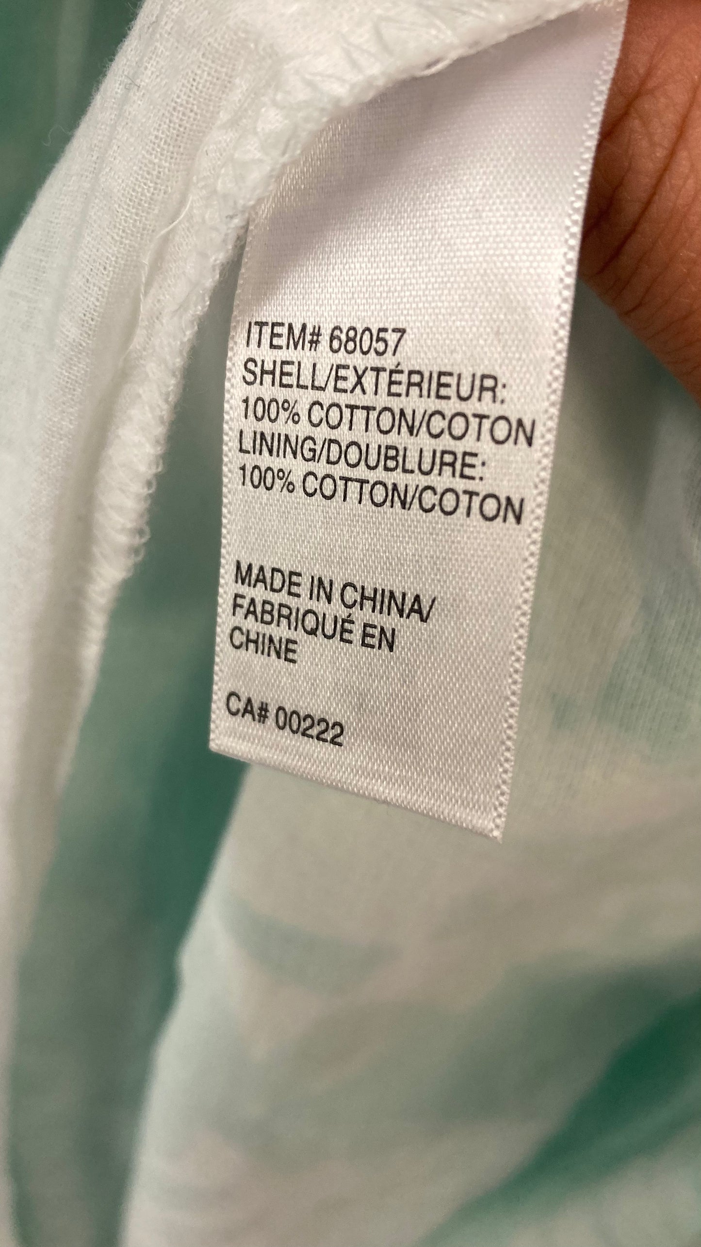 100% Cotton White and Teal Floral Button Up Maxi Dress