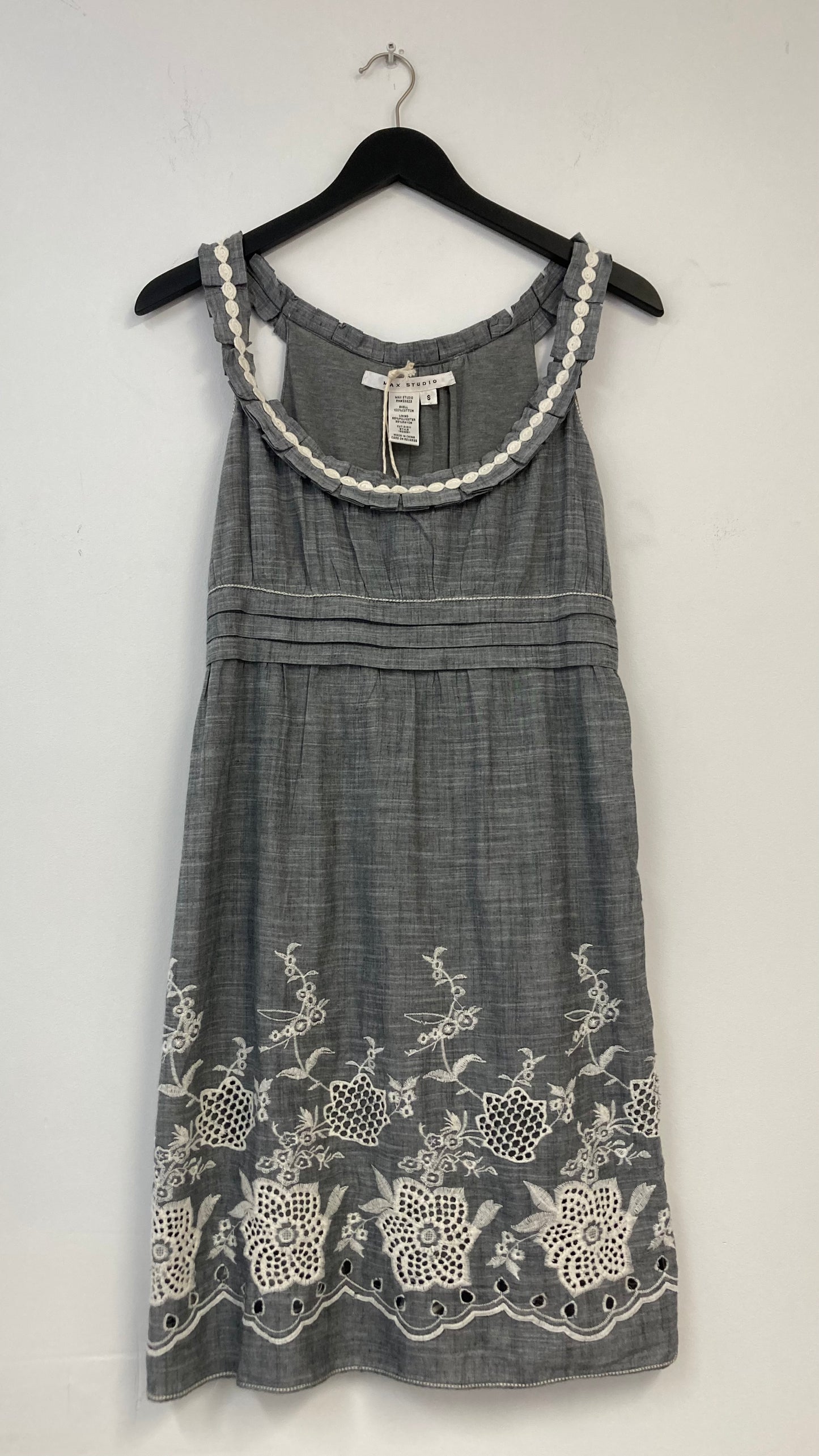 100% Cotton Grey Midi Dress