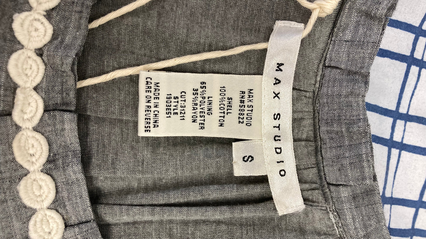 100% Cotton Grey Midi Dress