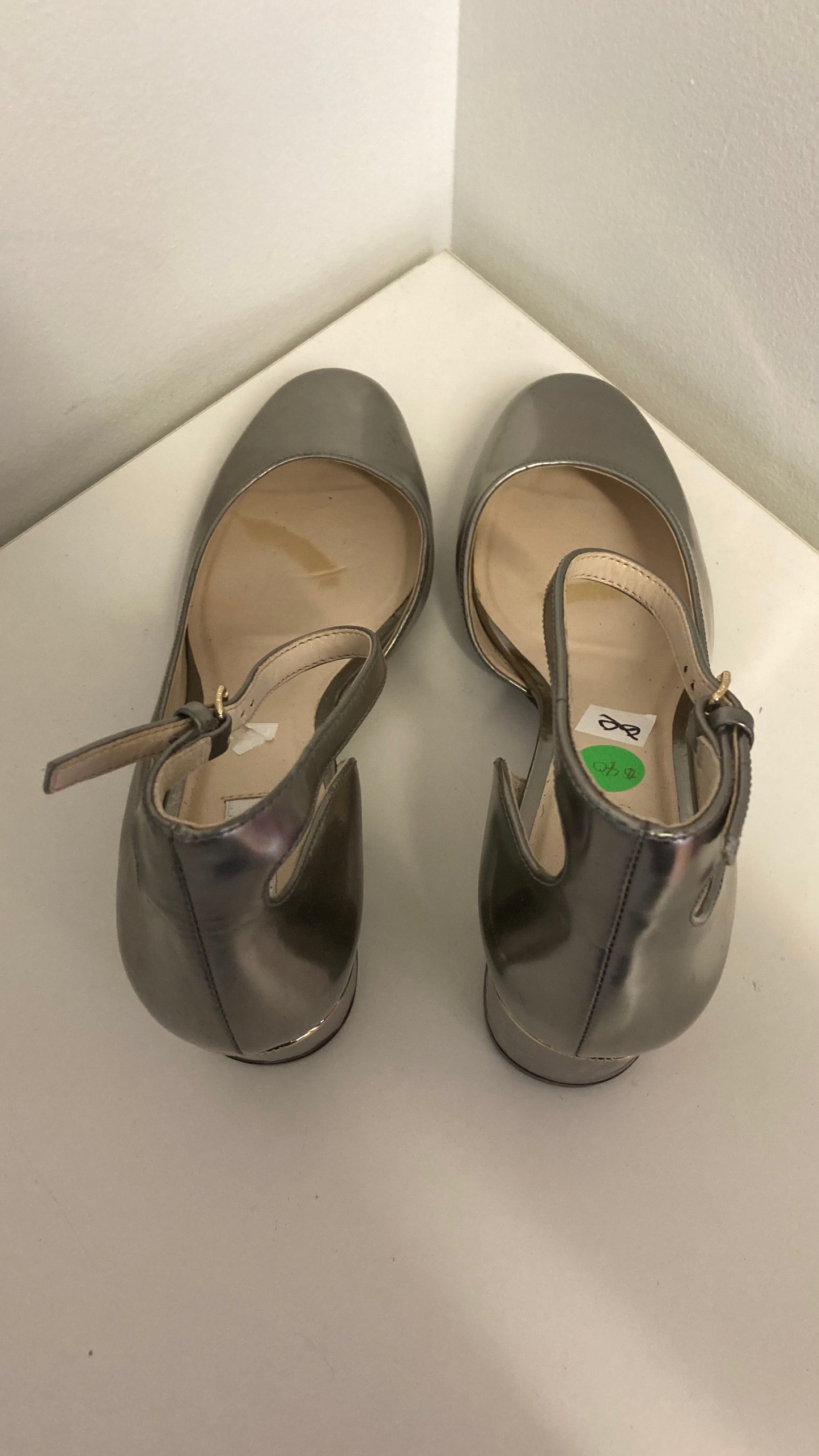 Silver Block Heel