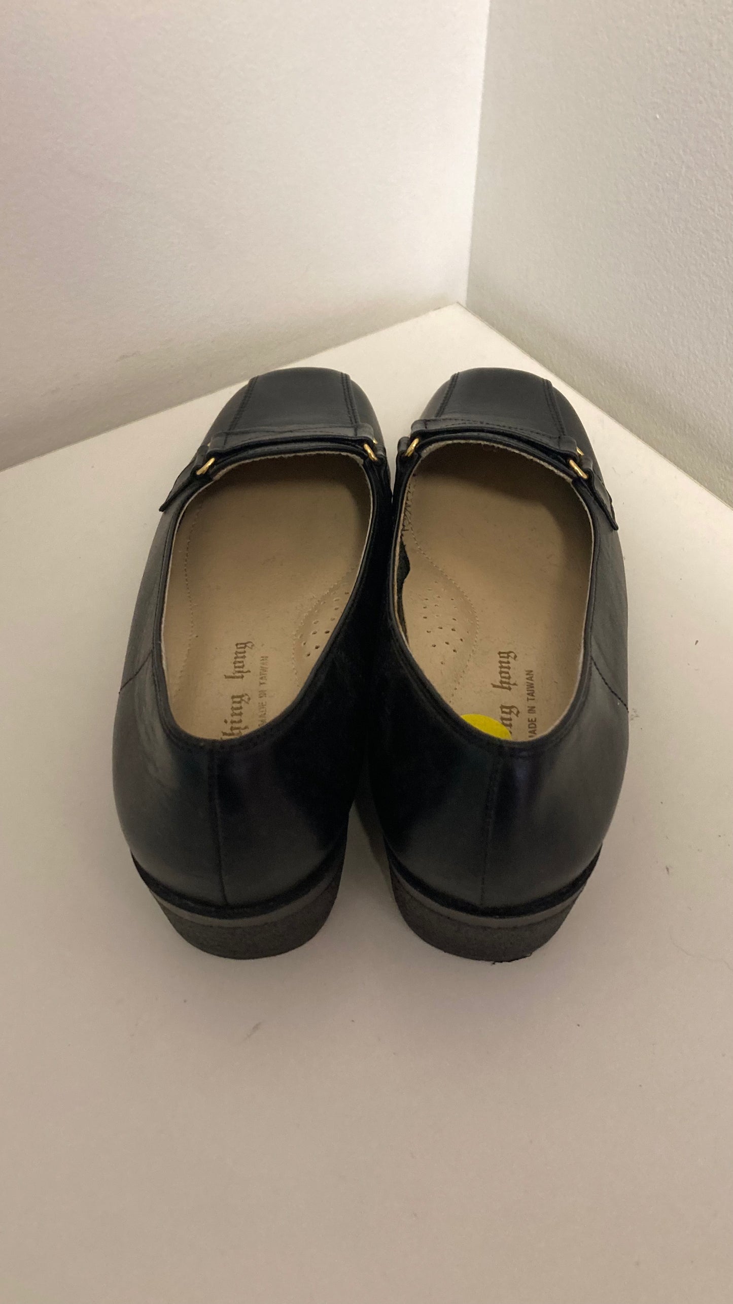 Black Wedge Loafers