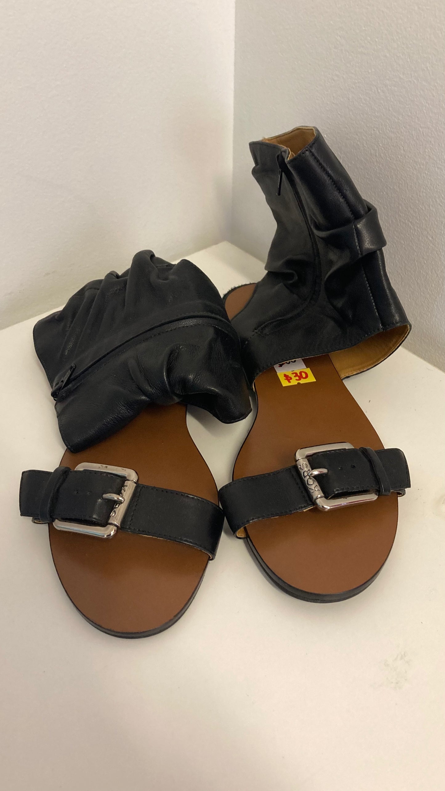 Ankle Cover Black Sandals
