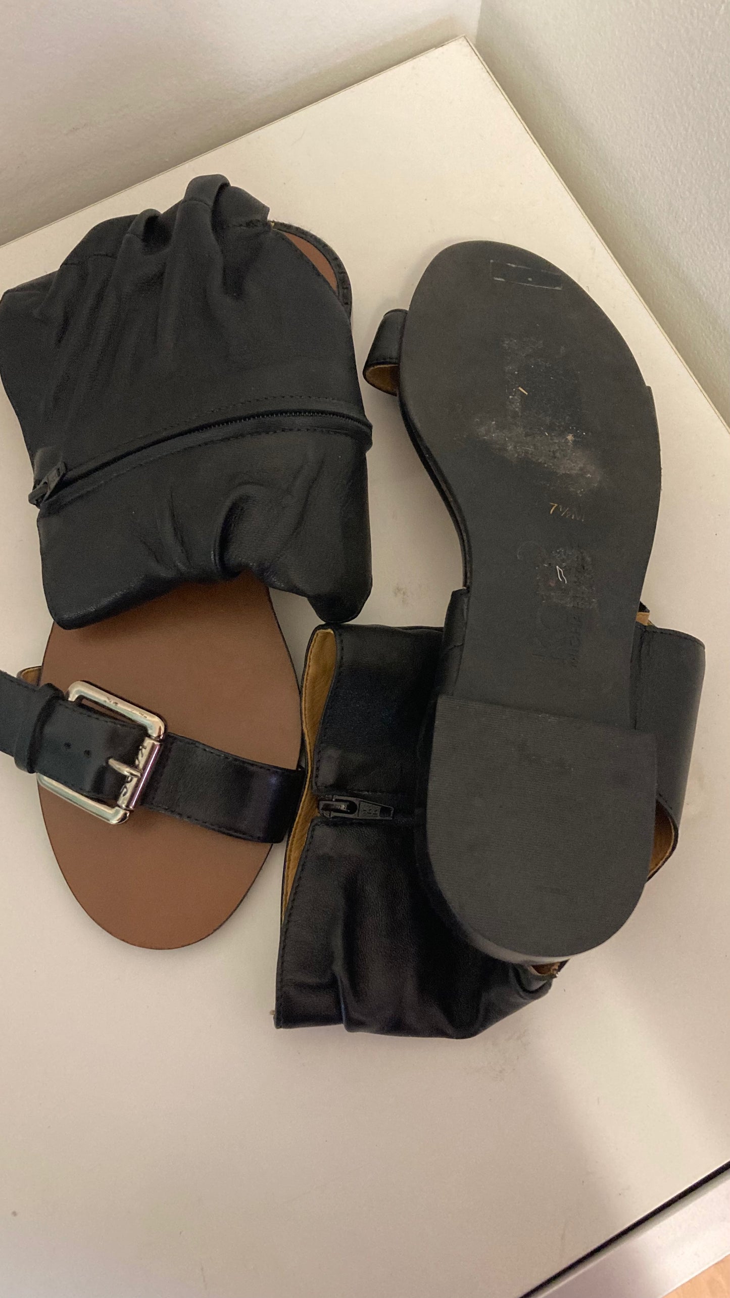 Ankle Cover Black Sandals