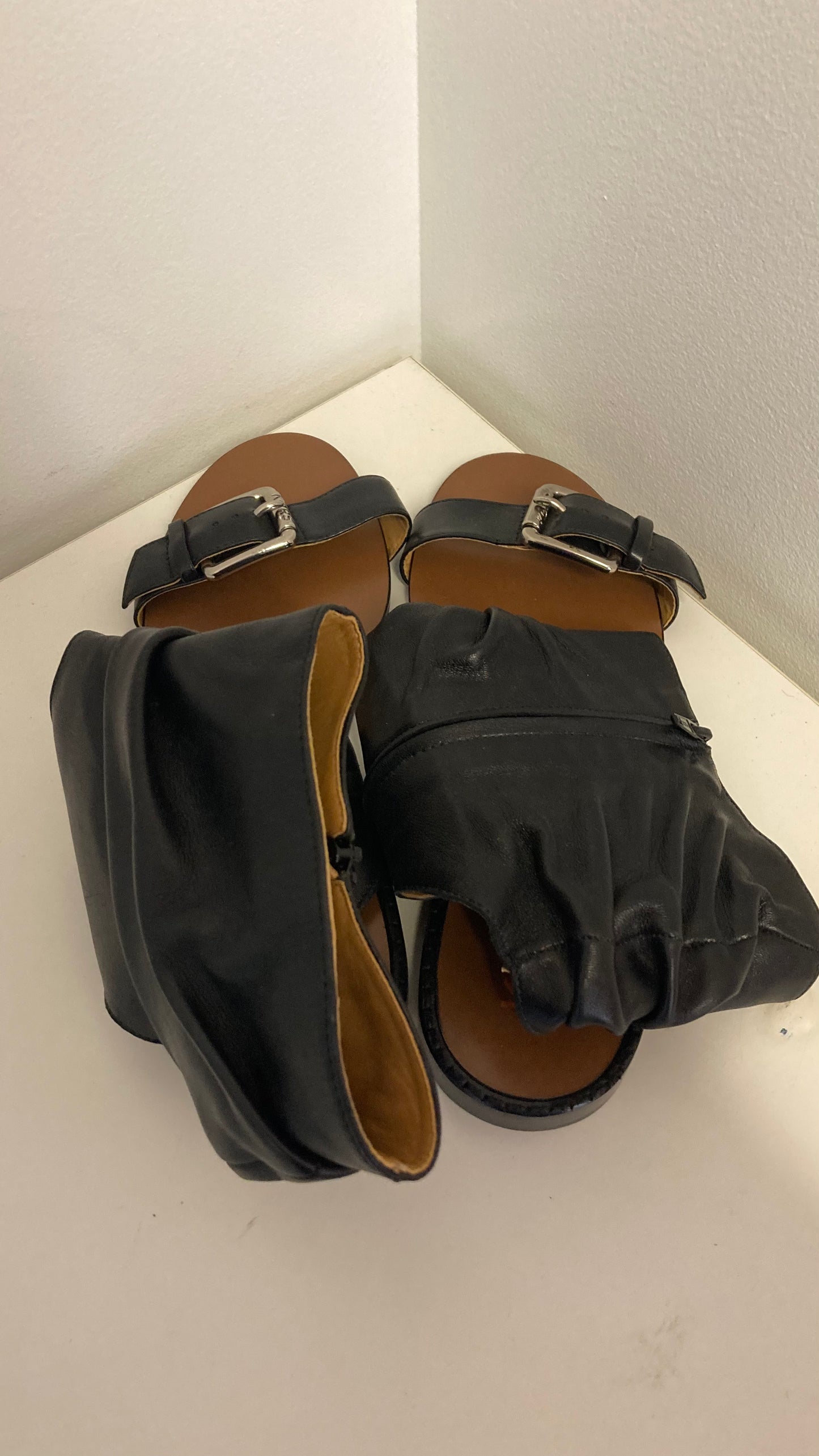 Ankle Cover Black Sandals