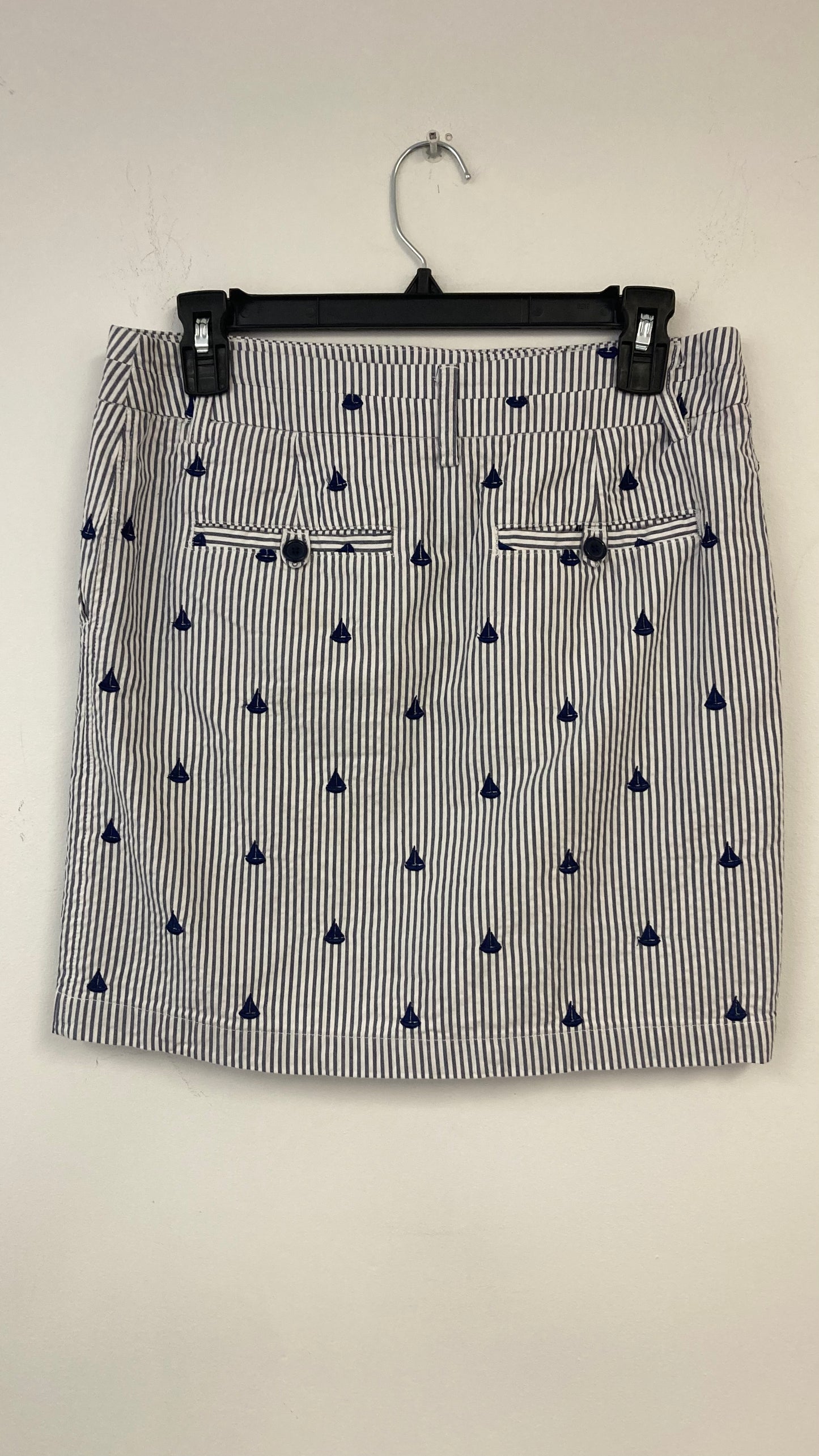 100% Cotton Sailboat Print Pencil Skirt