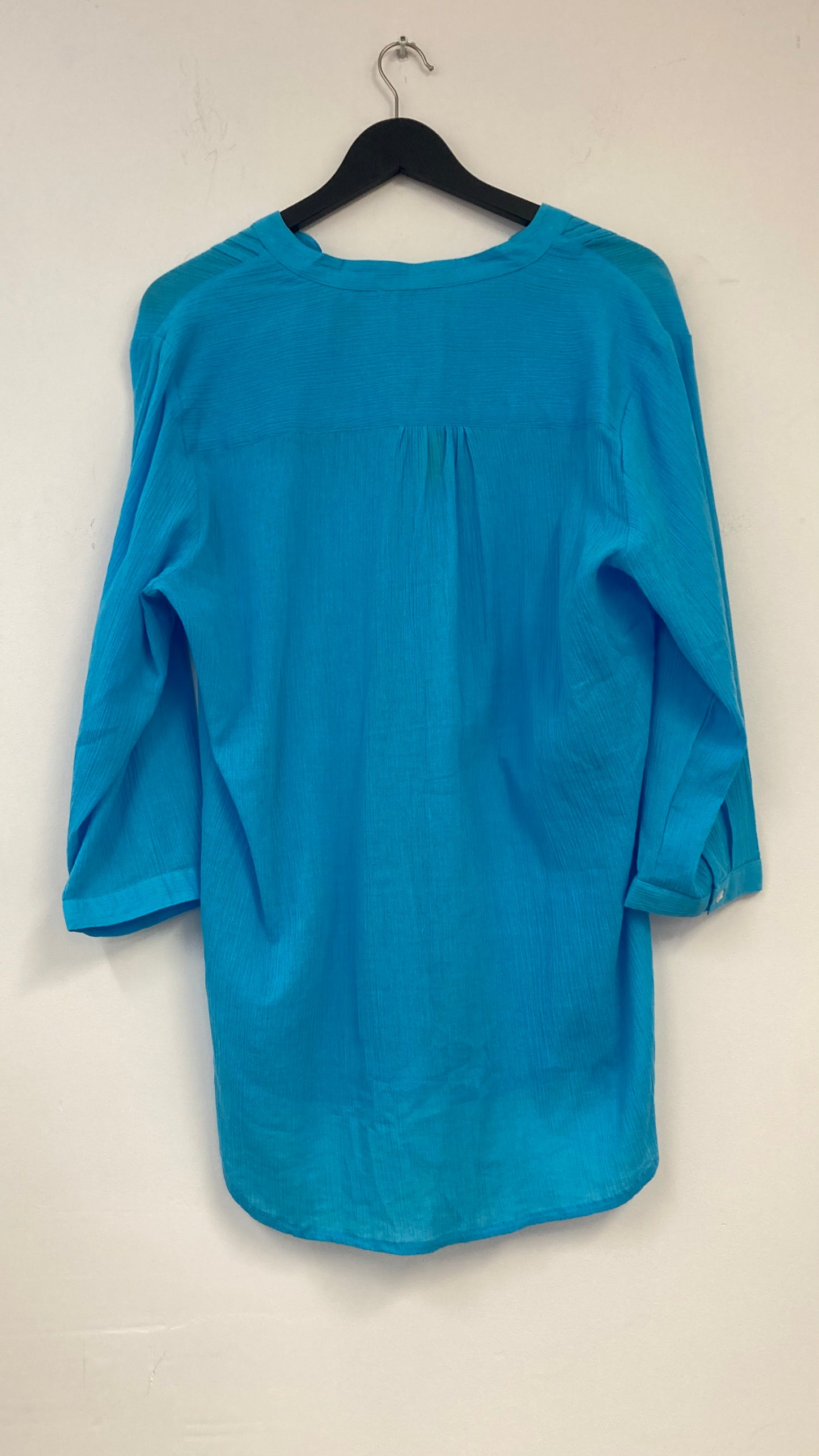 100% Cotton Blue Long sleeve Button Up Shirt