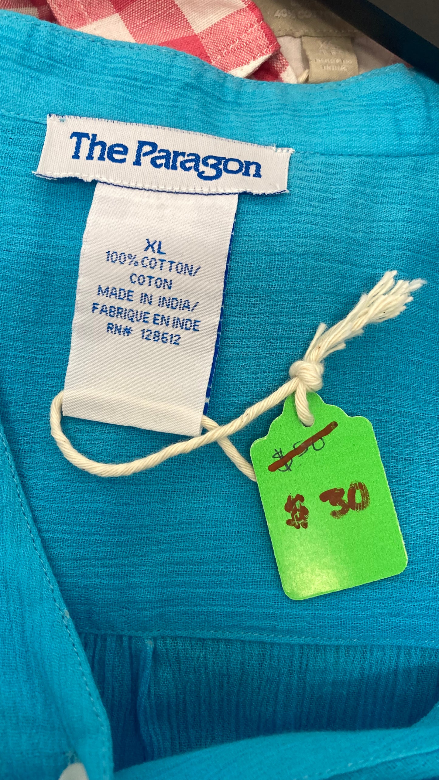 100% Cotton Blue Long sleeve Button Up Shirt