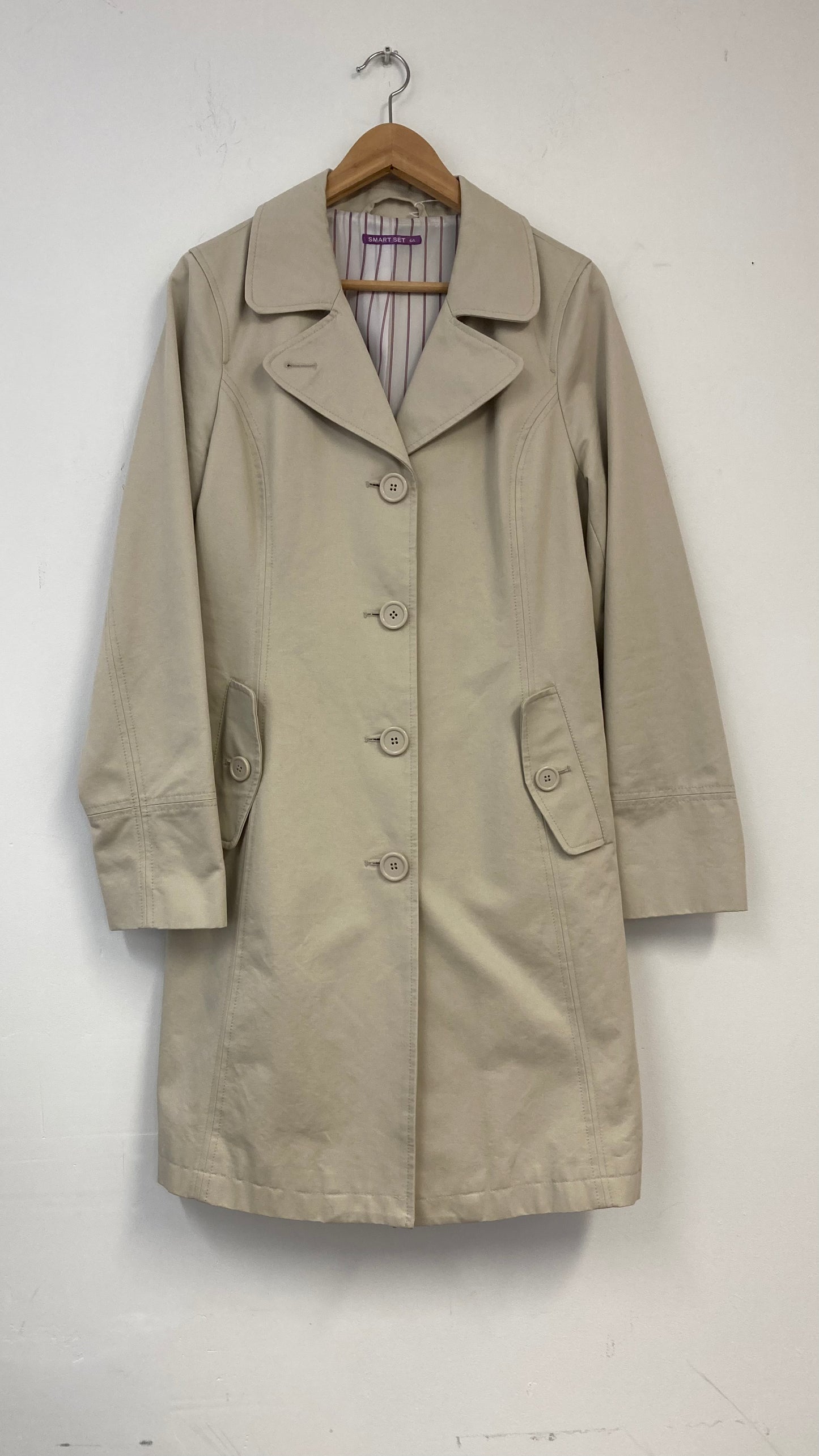 100% Cotton Beige Trench Coat