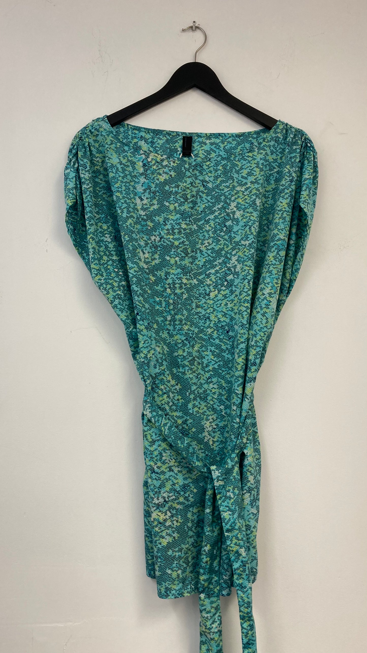 Teal Snakeskin Print Top