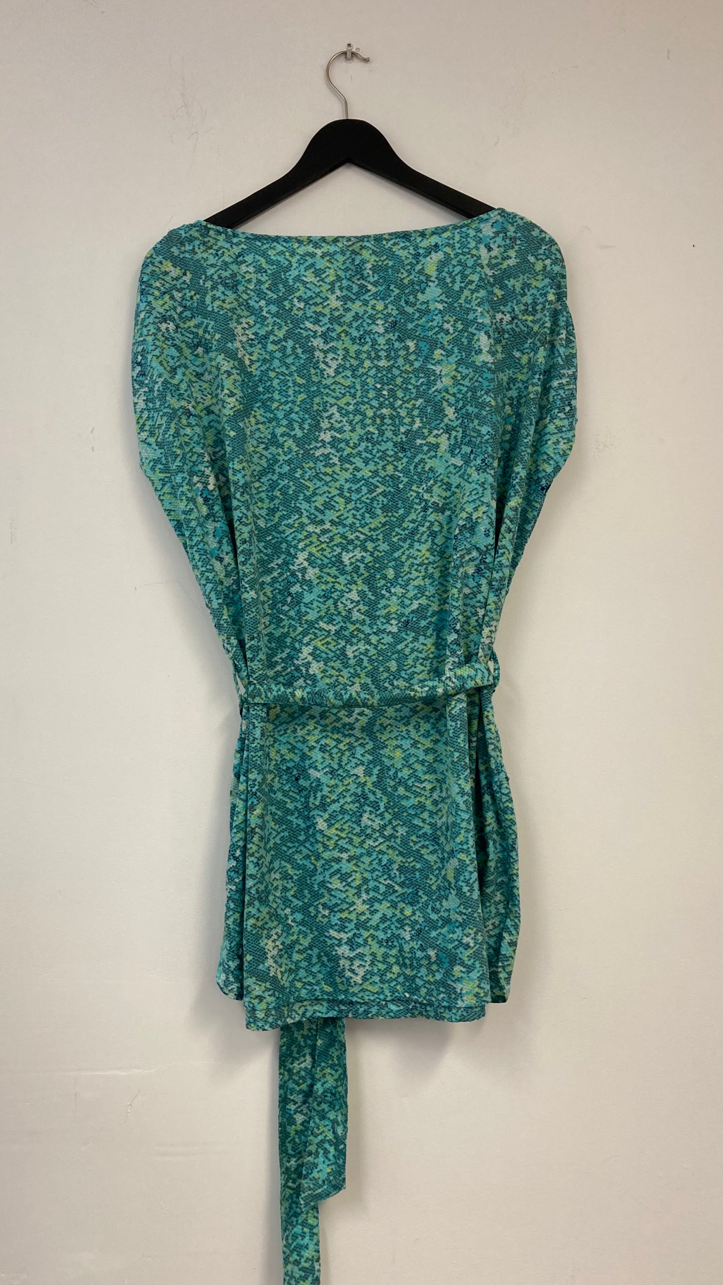 Teal Snakeskin Print Top