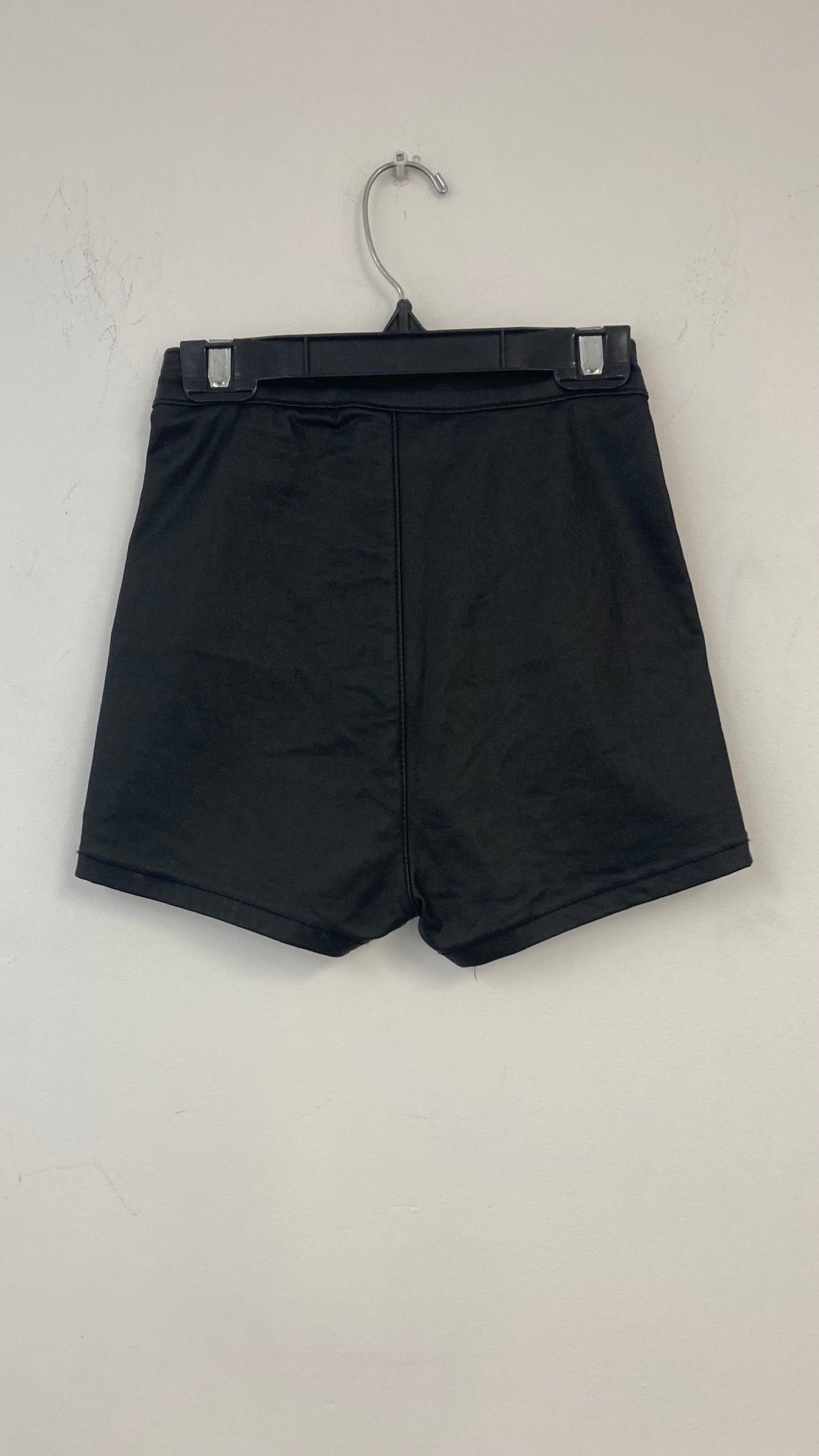 Black Pleather Mini Shorts
