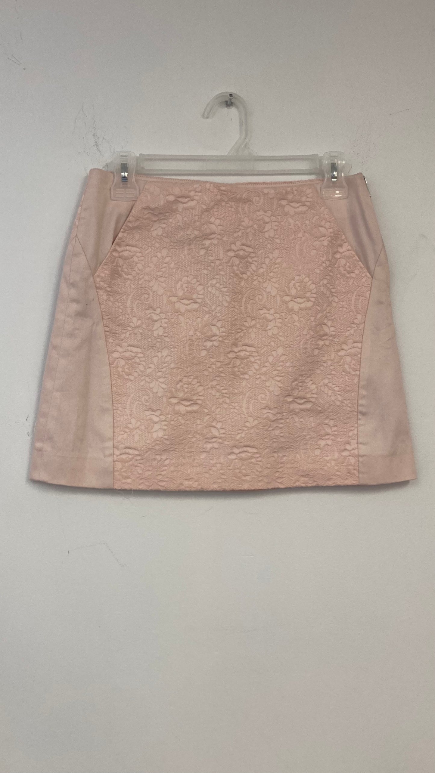 New! Pink Lace Overlay Mini Skirt