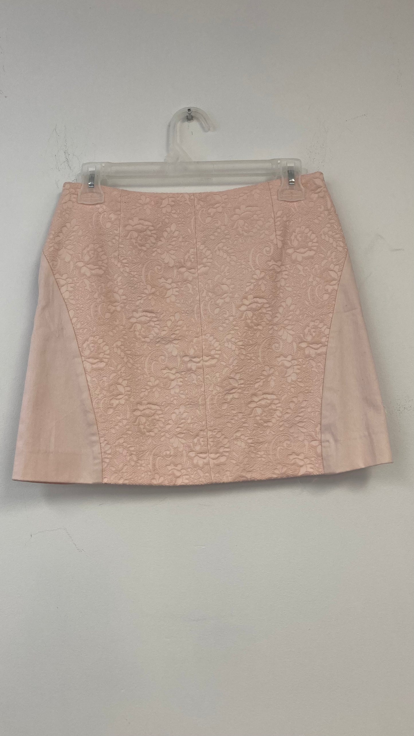 New! Pink Lace Overlay Mini Skirt