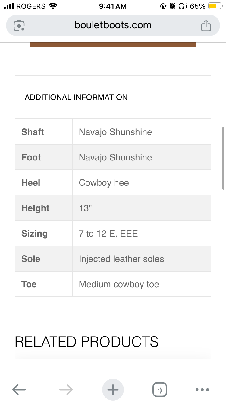 New! 3930 Boulet Cowboy Boots