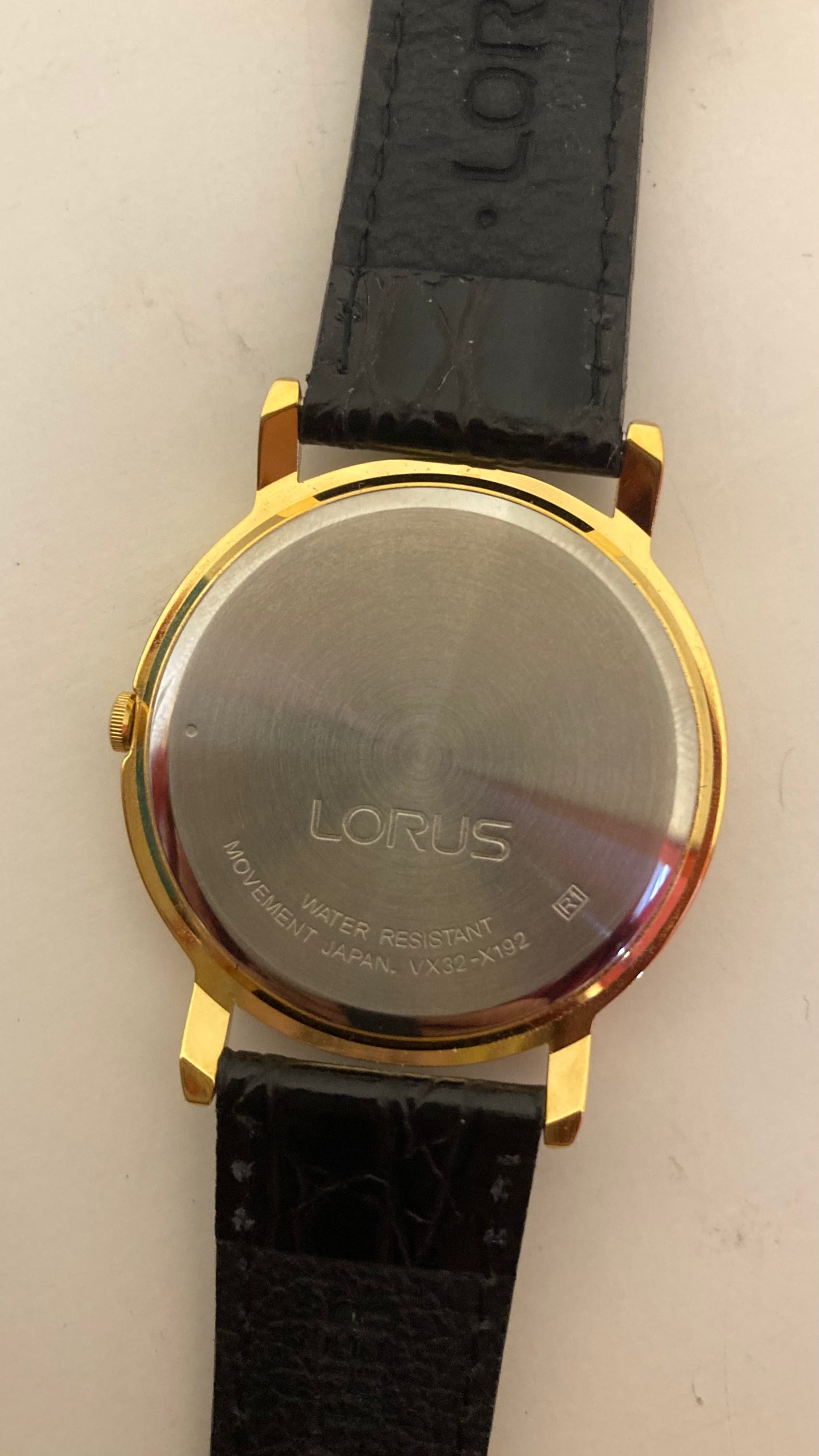Gold Watch With Leather Wrist Strap