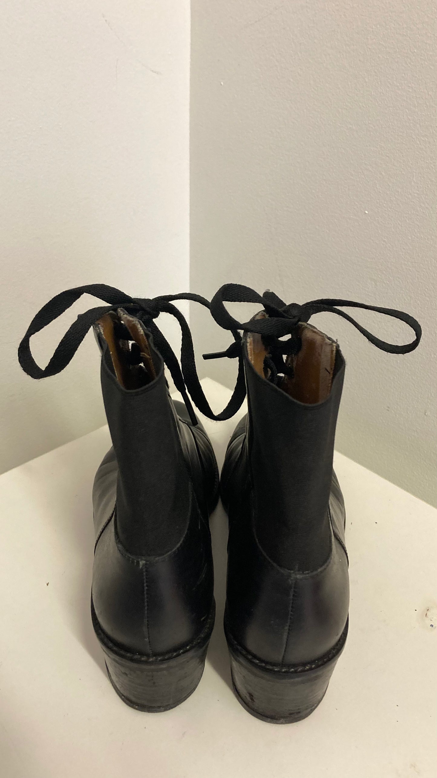 Black Lace Up Ankle Boots