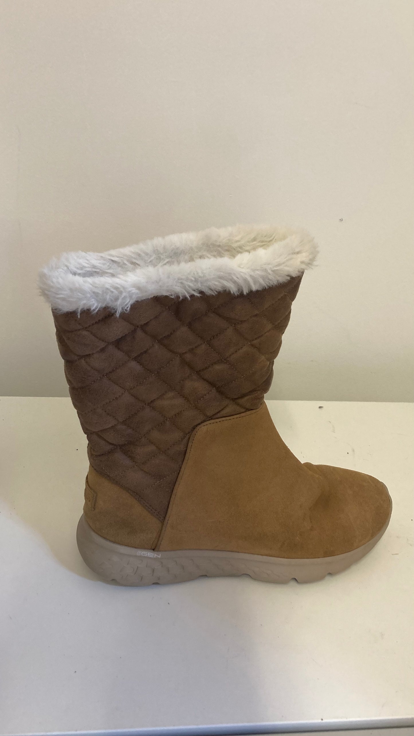Tan Suede Winter Boots