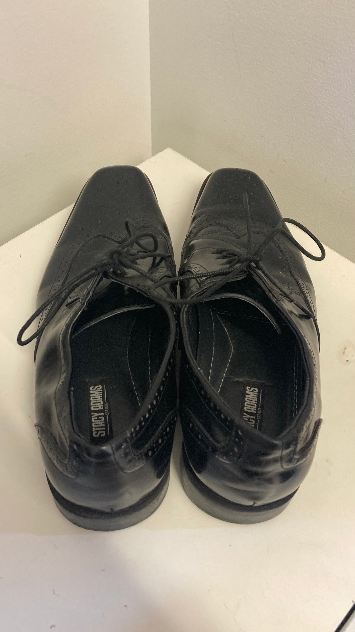 Black Patent Leather Wingtip Dress Shoes