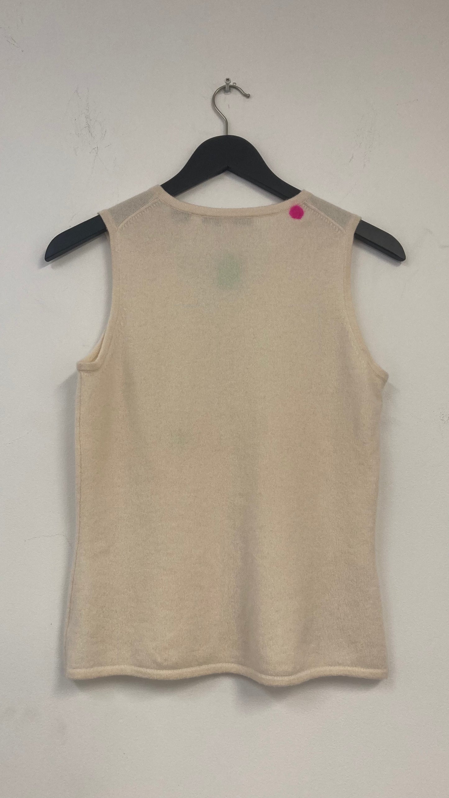Off White Cashmere Sleeveless Top