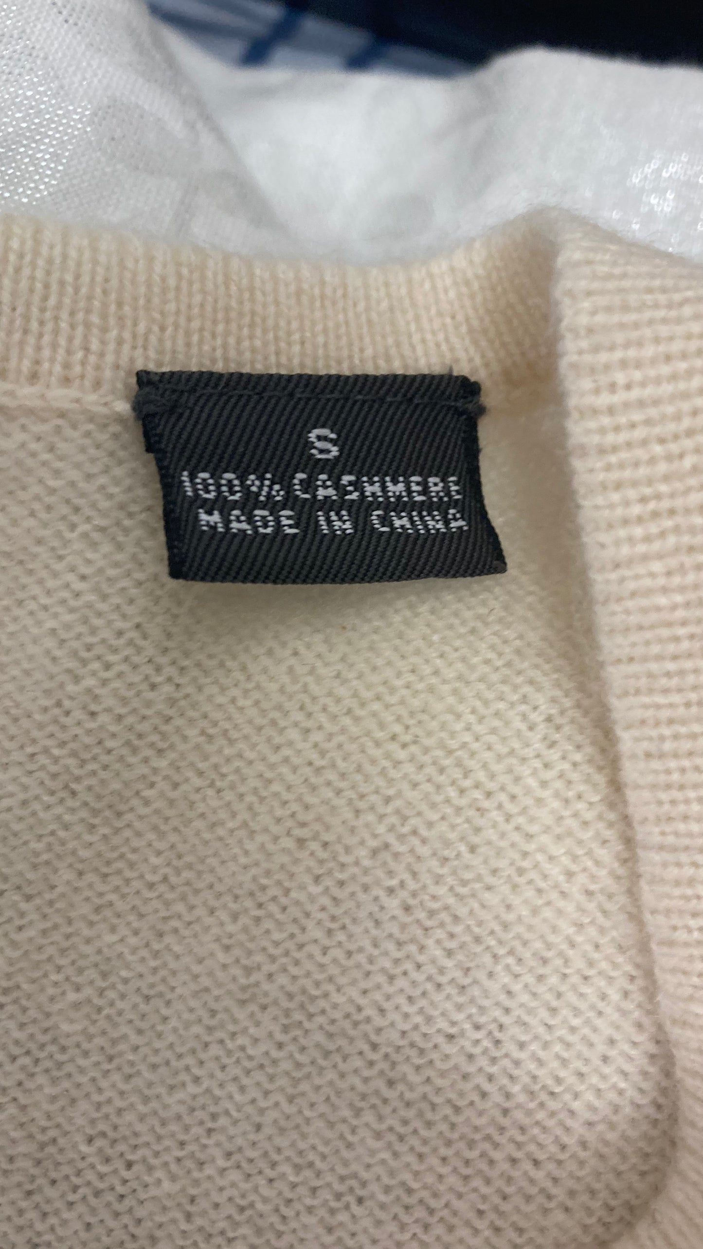 Off White Cashmere Sleeveless Top