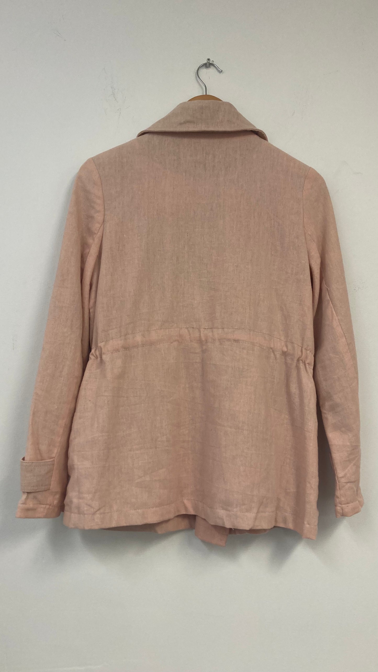 Pink Linen Safari Jacket