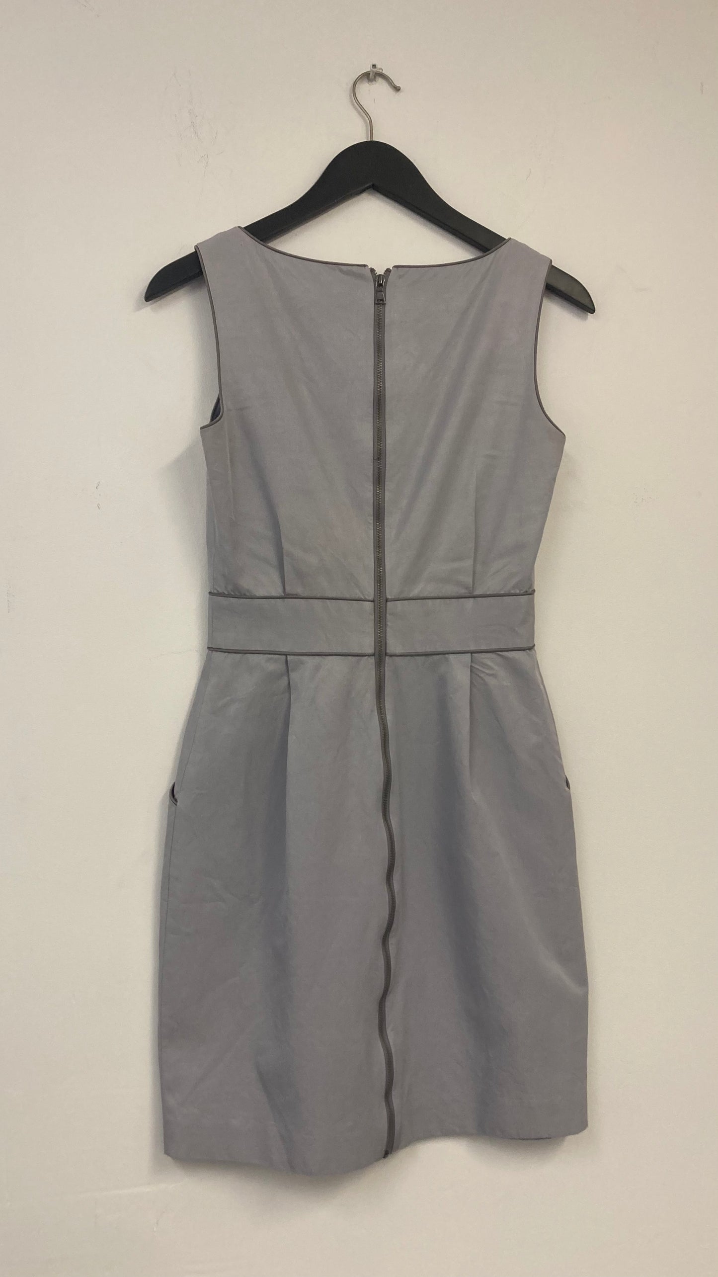 Grey Full Zip Back Mini Dress