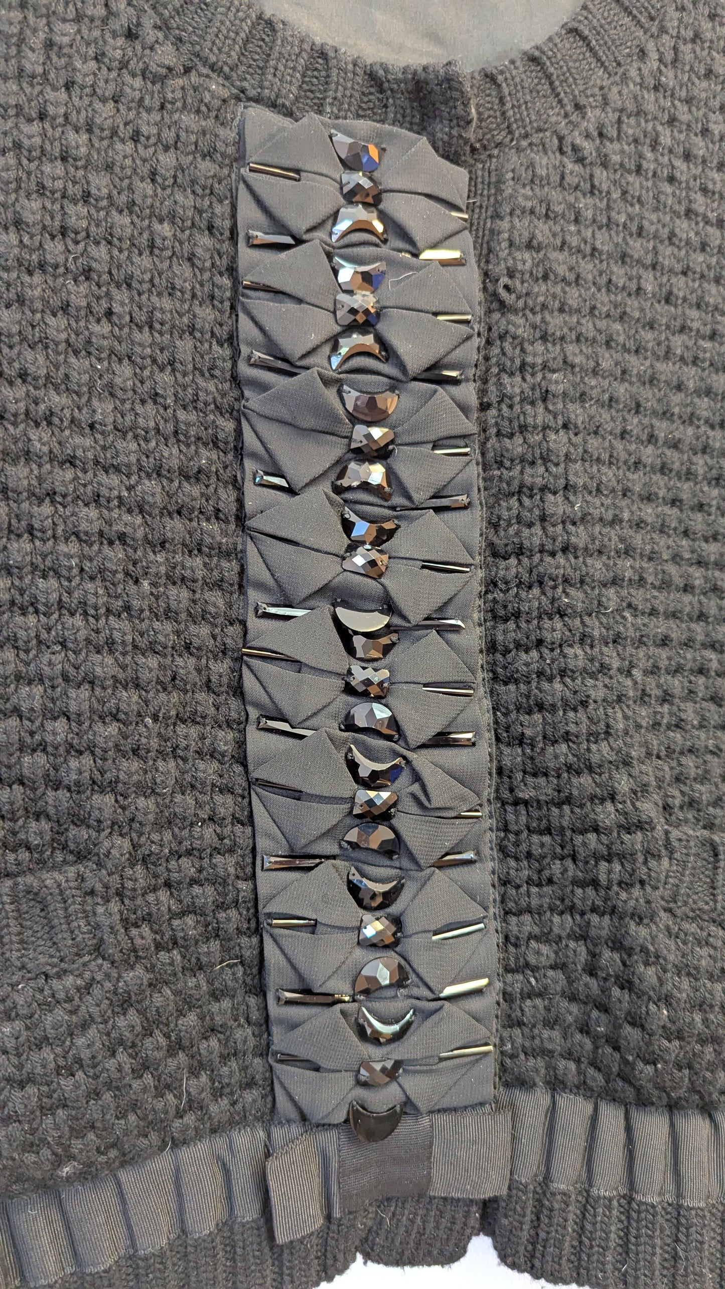 Tara Jarmon Black Embellished Cardigan