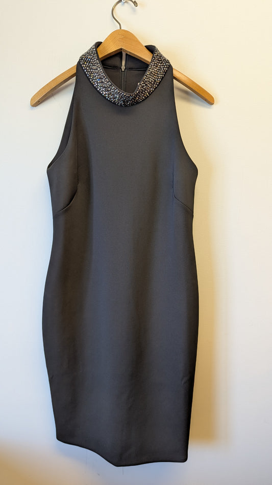 Calvin Klein Black Sleeveless Dress with Sparkly Collar
