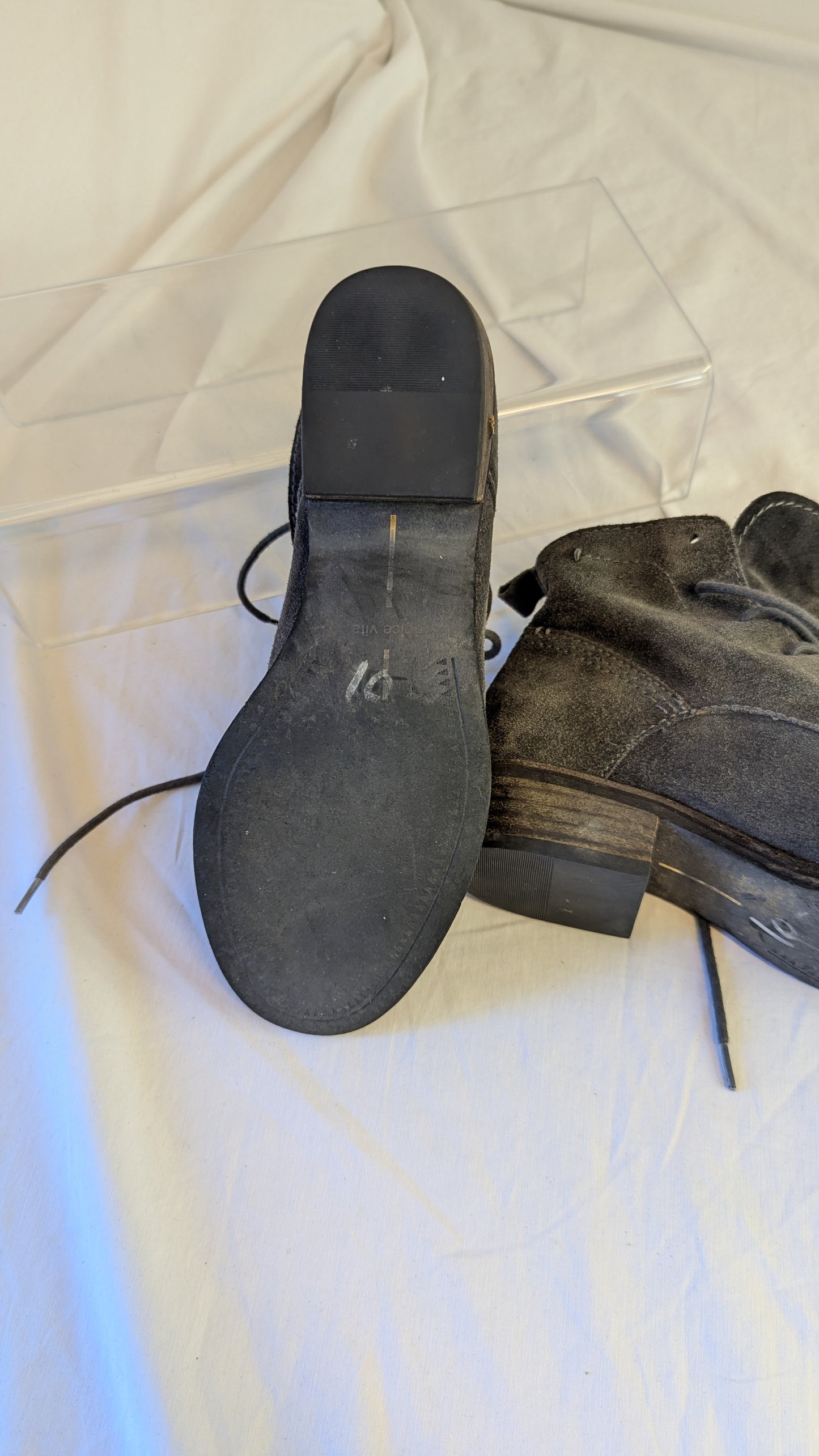 Dolce Vita Spena Grey Suede Lace-up Ankle Boots