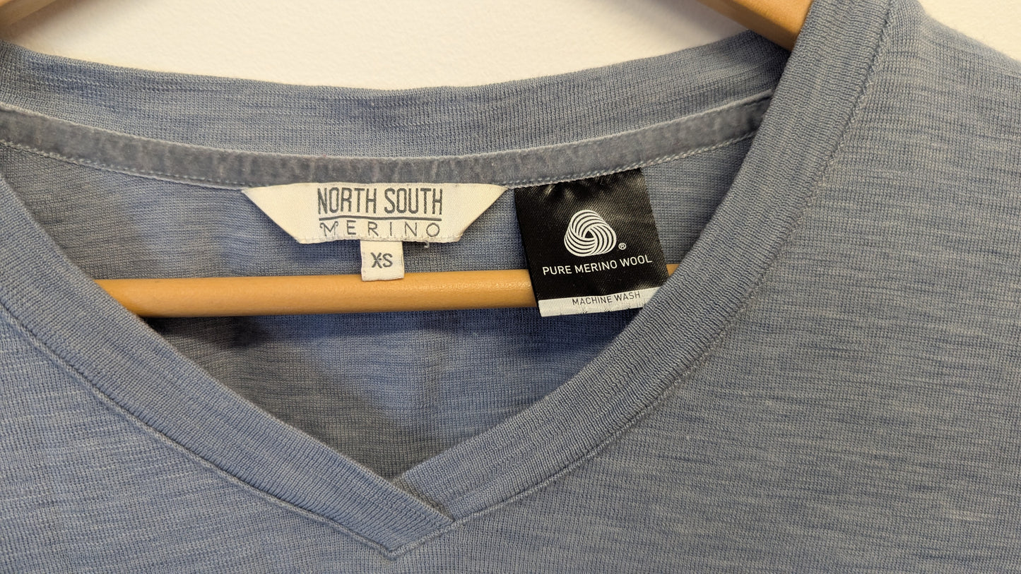 North South Merino V-Neck Long Sleeve Shirt XS