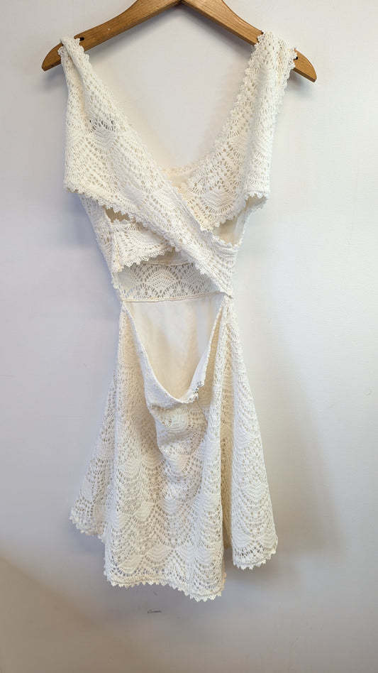 Guess White Crochet Mini Dress Size 2