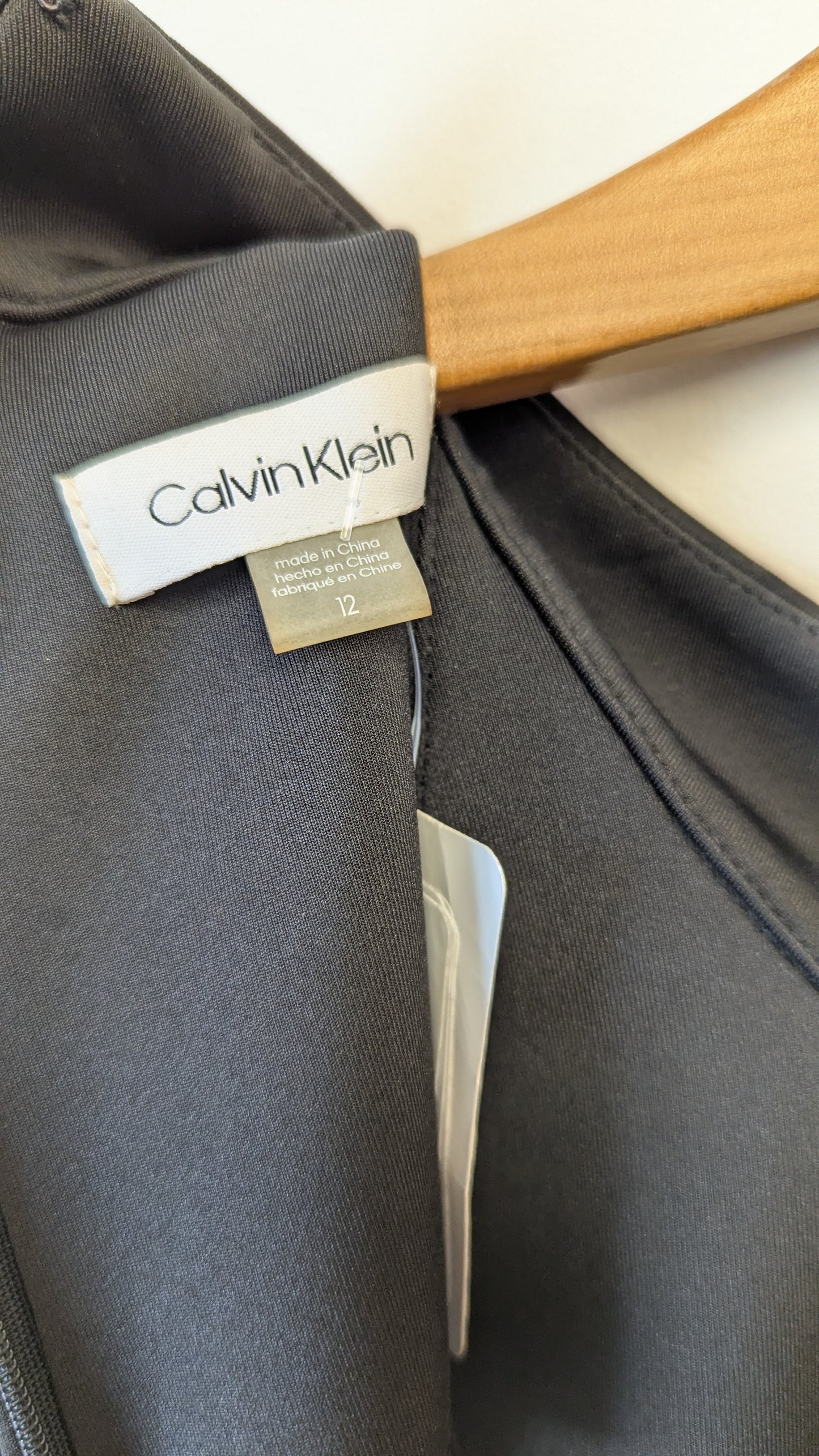 Calvin Klein Black Sleeveless Dress with Sparkly Collar
