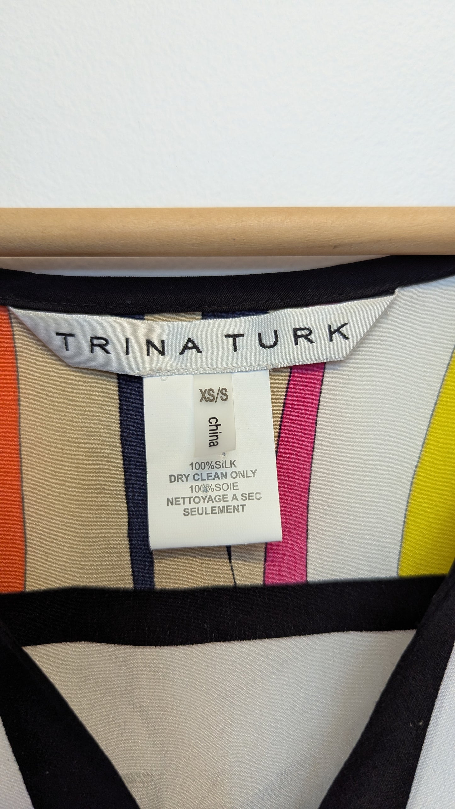 Trina Turk Silk Kaftan Top size xs