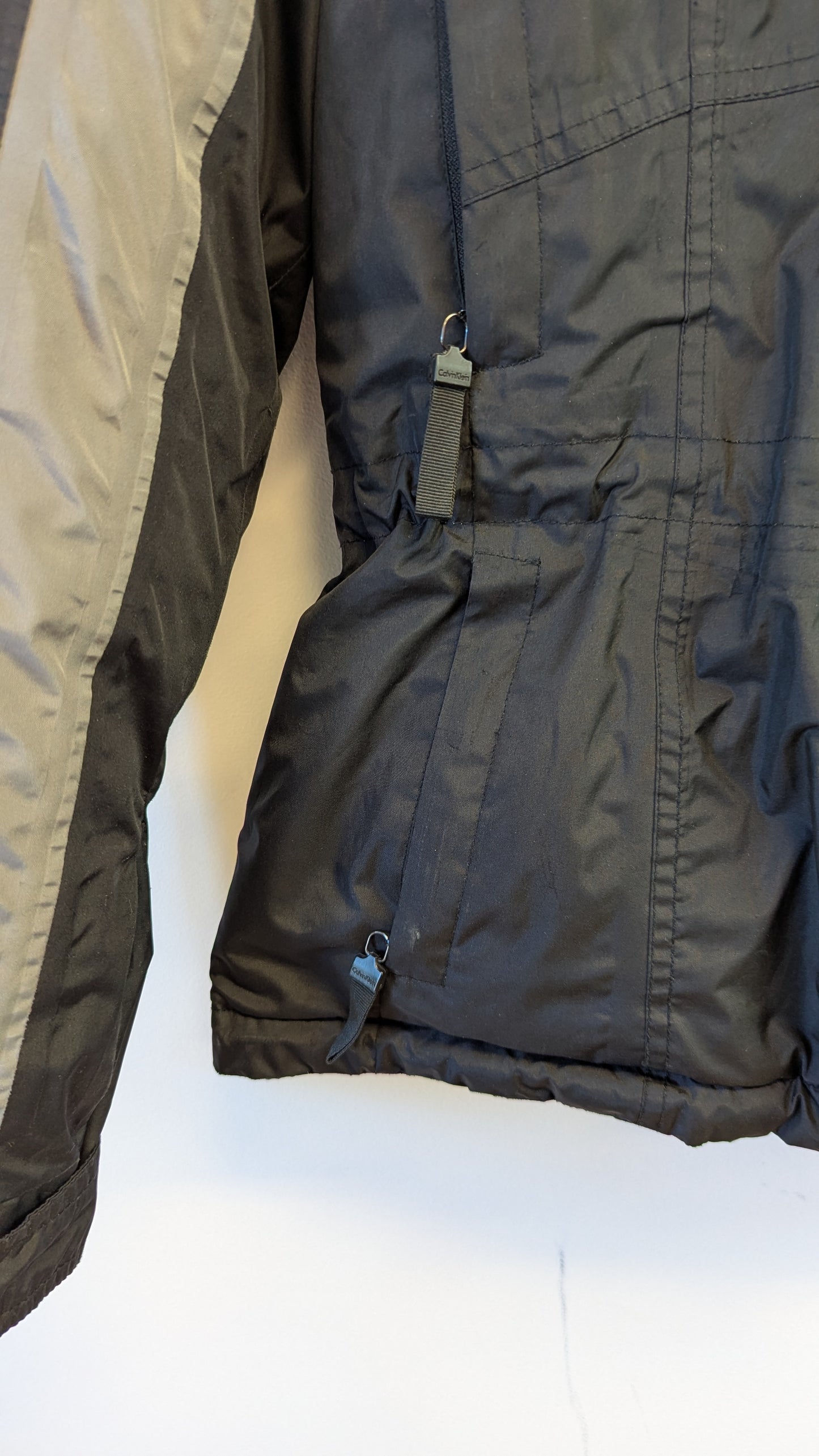 Calvin Klein Black Gray Colorblock Jacket