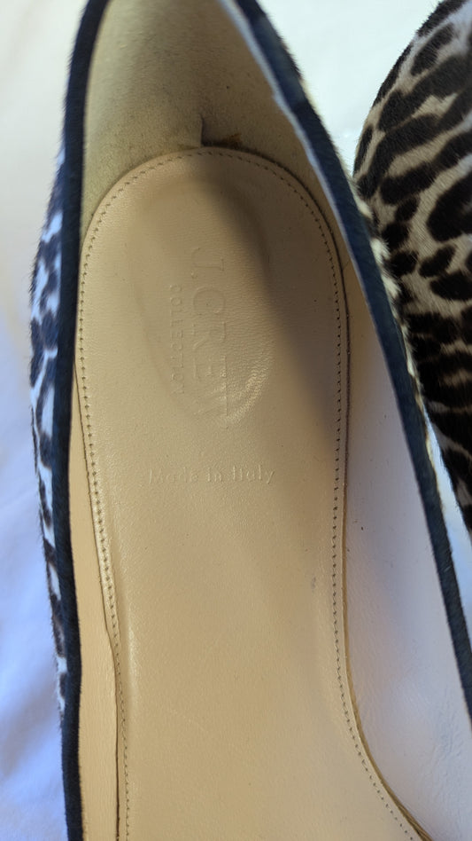 J.Crew Collection Leopard Calf Hair Flats