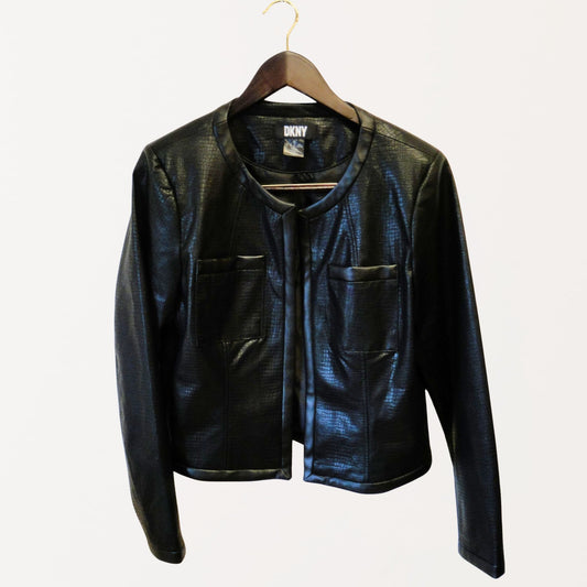 DKNY Black Faux Leather Jacket