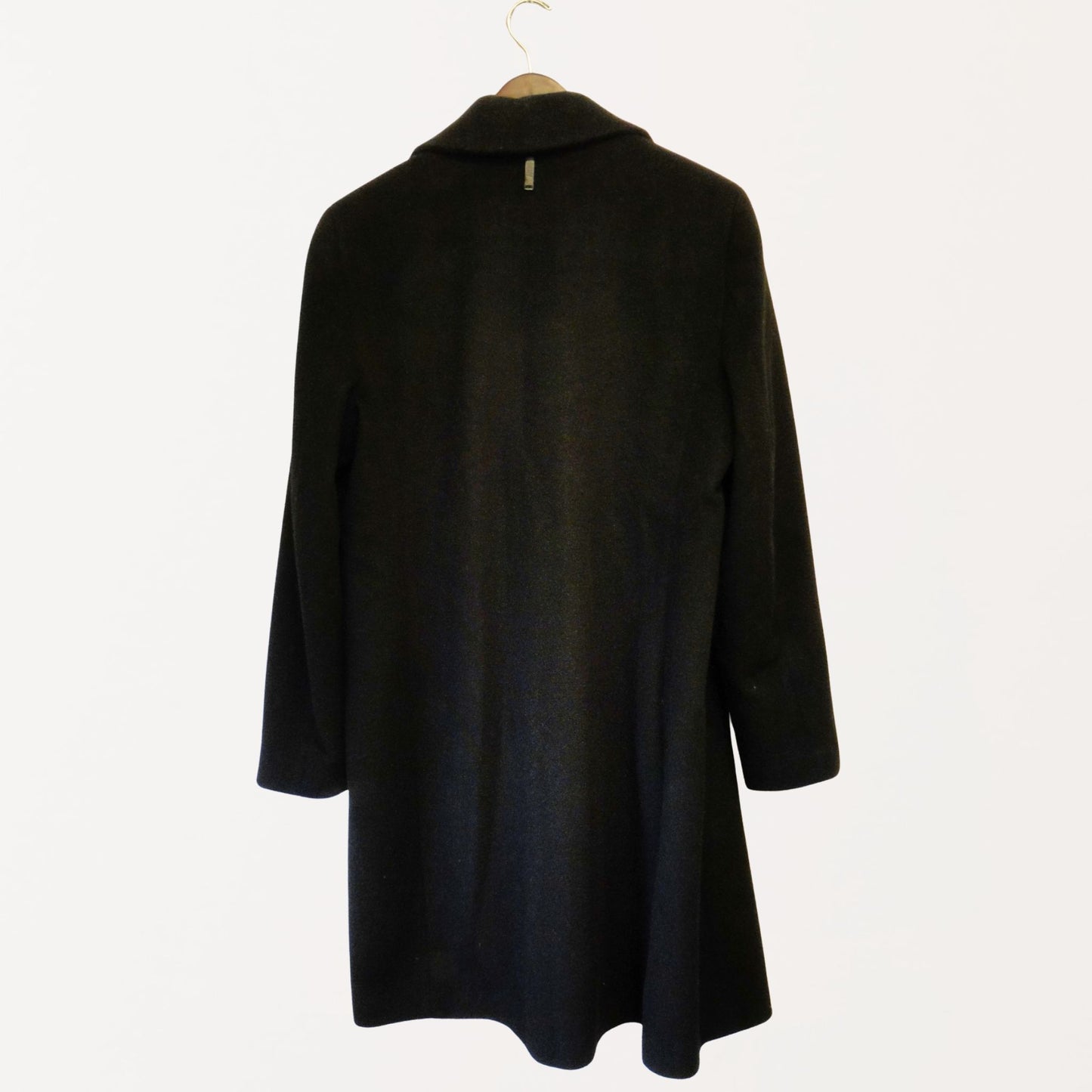 DKNY Black Wool Overcoat