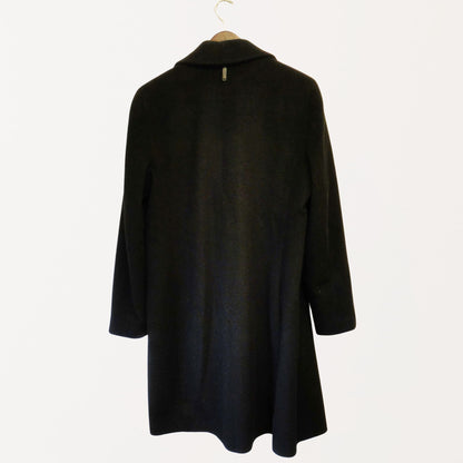 DKNY Black Wool Overcoat