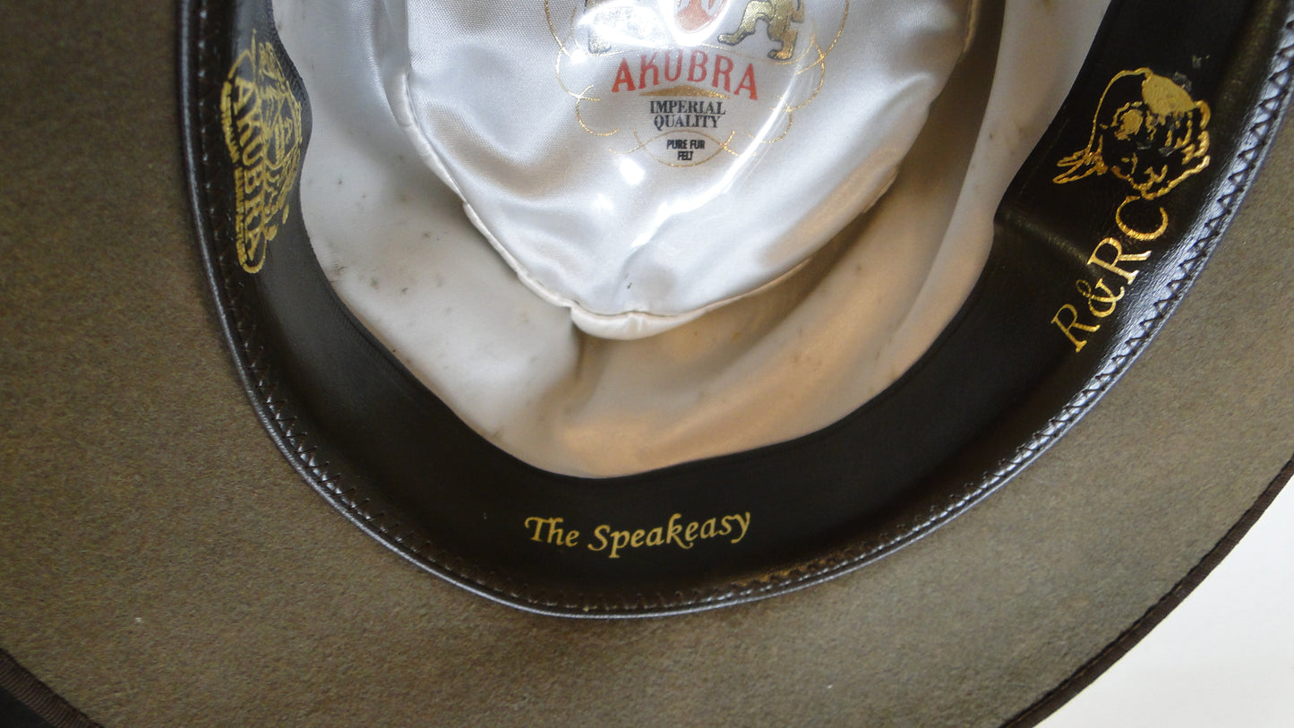 Akubra hat, Olive coulor pure fur, 57 cm